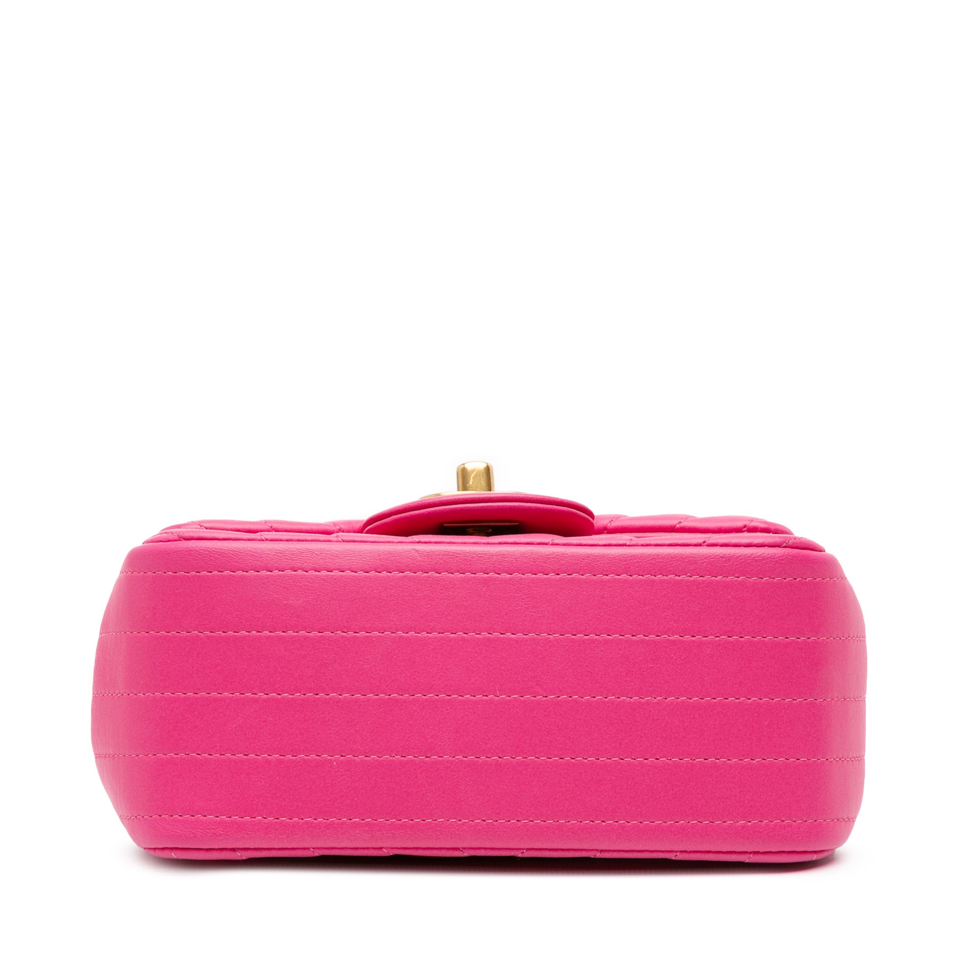 Chanel Mini Square Classic Chevron Lambskin Single Flap - image 3