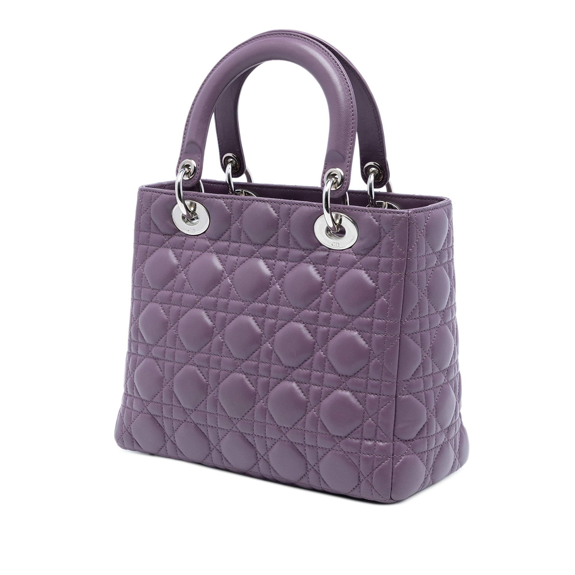 Dior Medium Lambskin Cannage Lady Dior - image 2