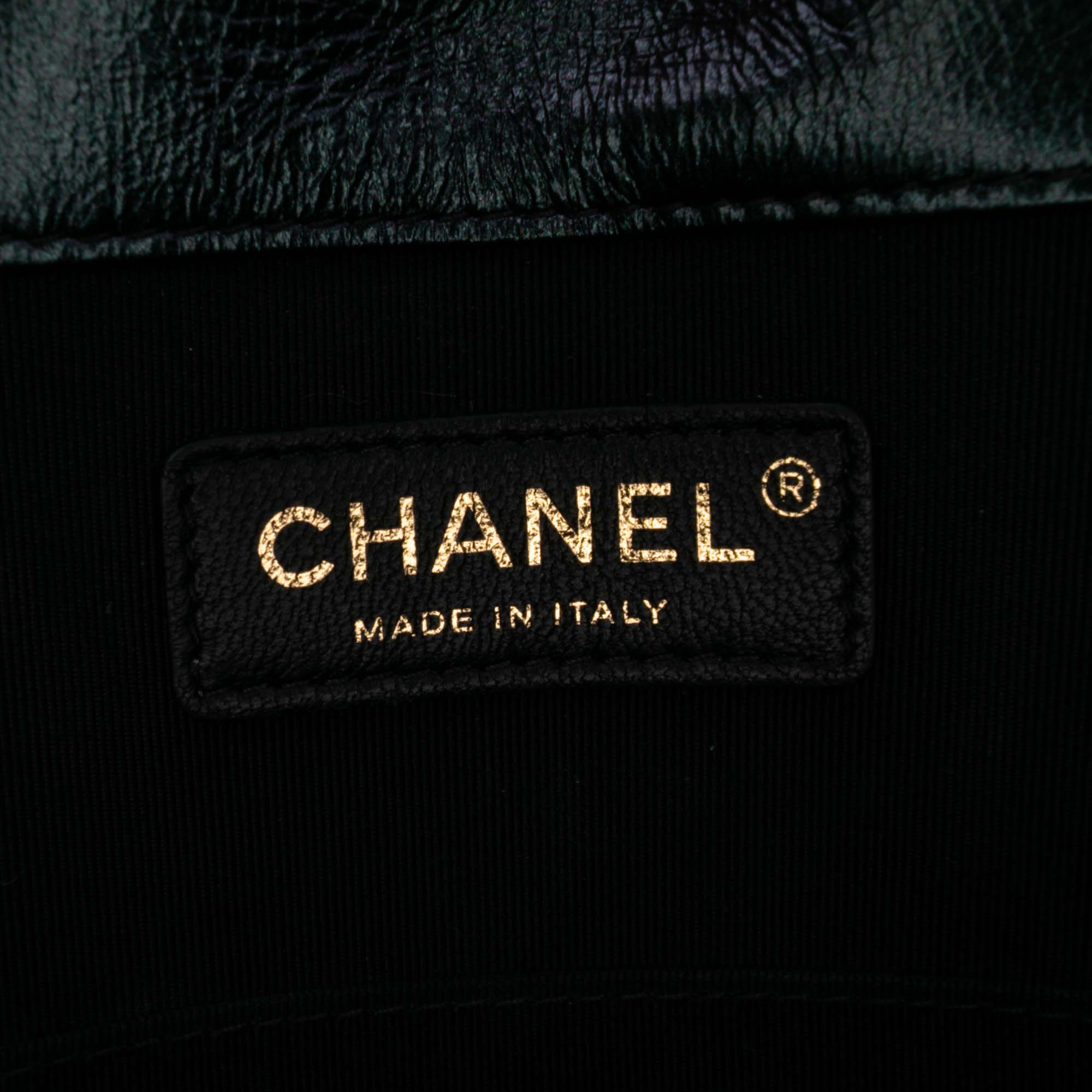 Chanel Quilted Iridescent Calfskin North South Boy Flap - image 5