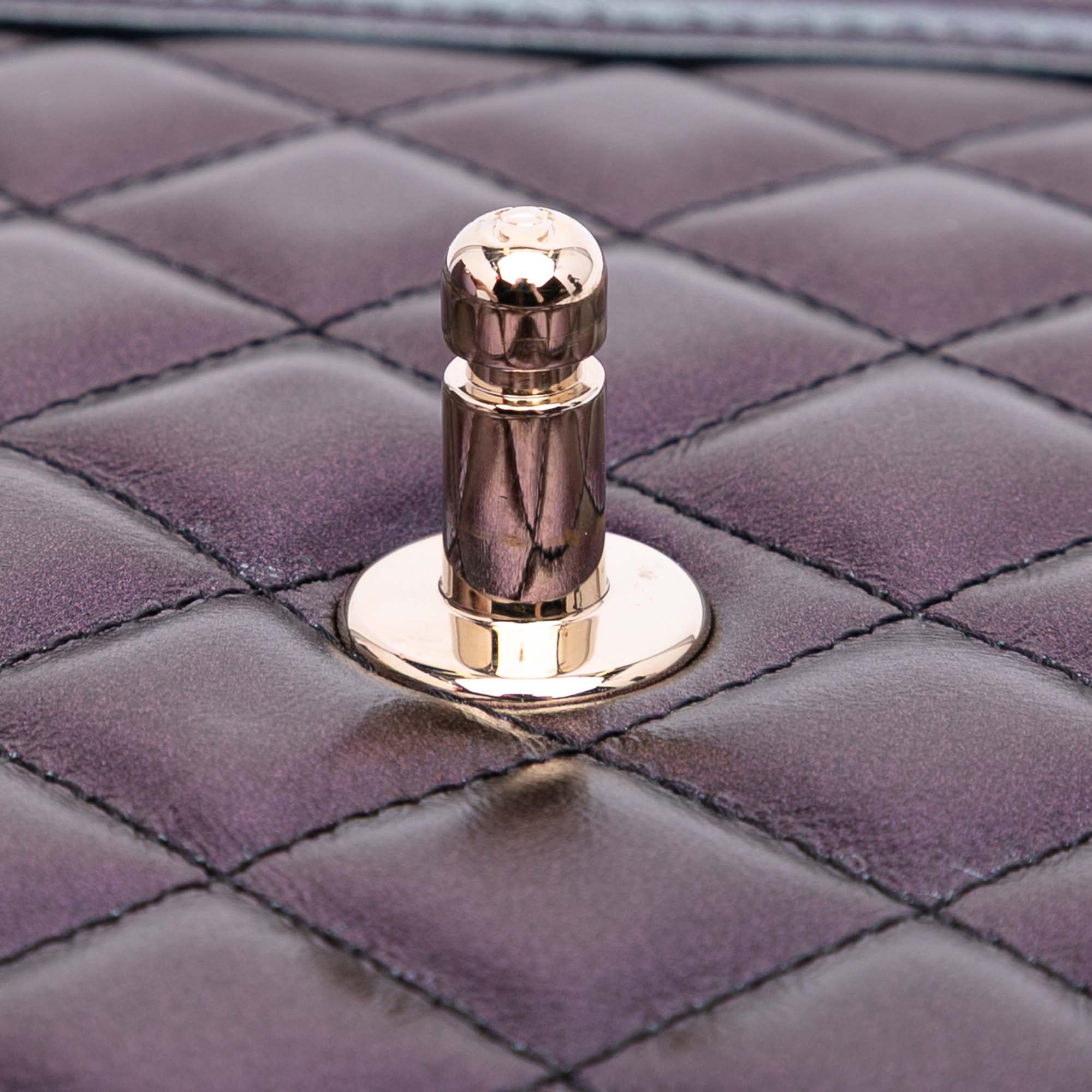 Chanel Quilted Iridescent Calfskin North South Boy Flap - image 7