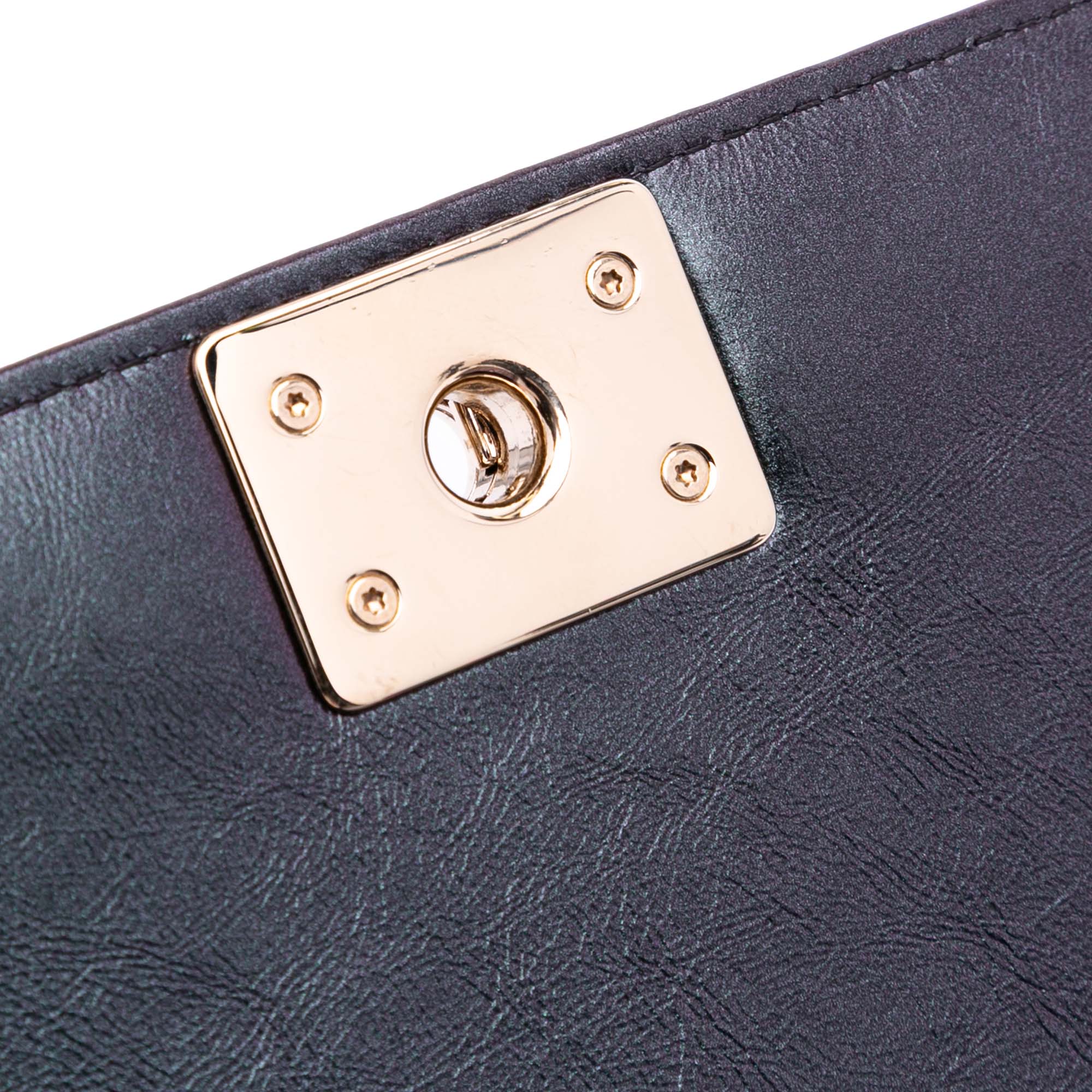 Chanel Quilted Iridescent Calfskin North South Boy Flap - image 9