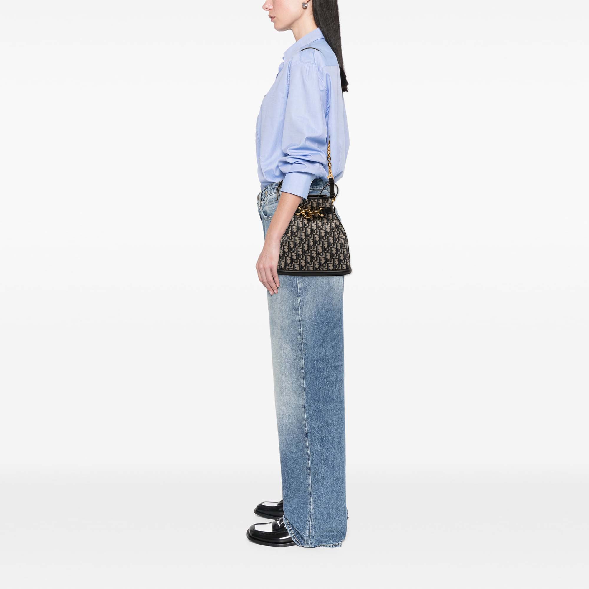 Dior Medium Oblique Canvas CEst Dior Bucket Bag - image 6