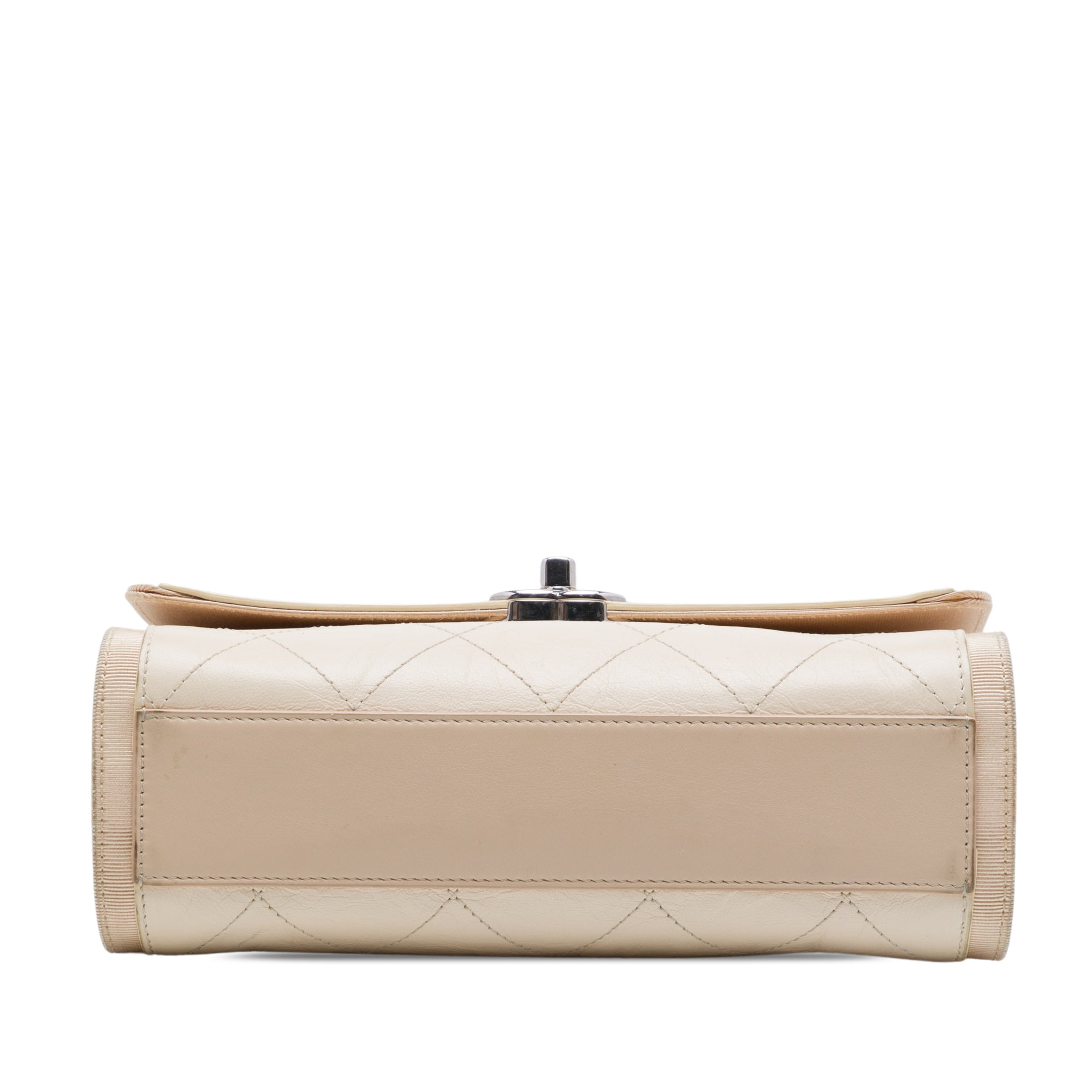 Chanel CC Quilted Crumpled Calfskin and Grosgrain Flap - image 3