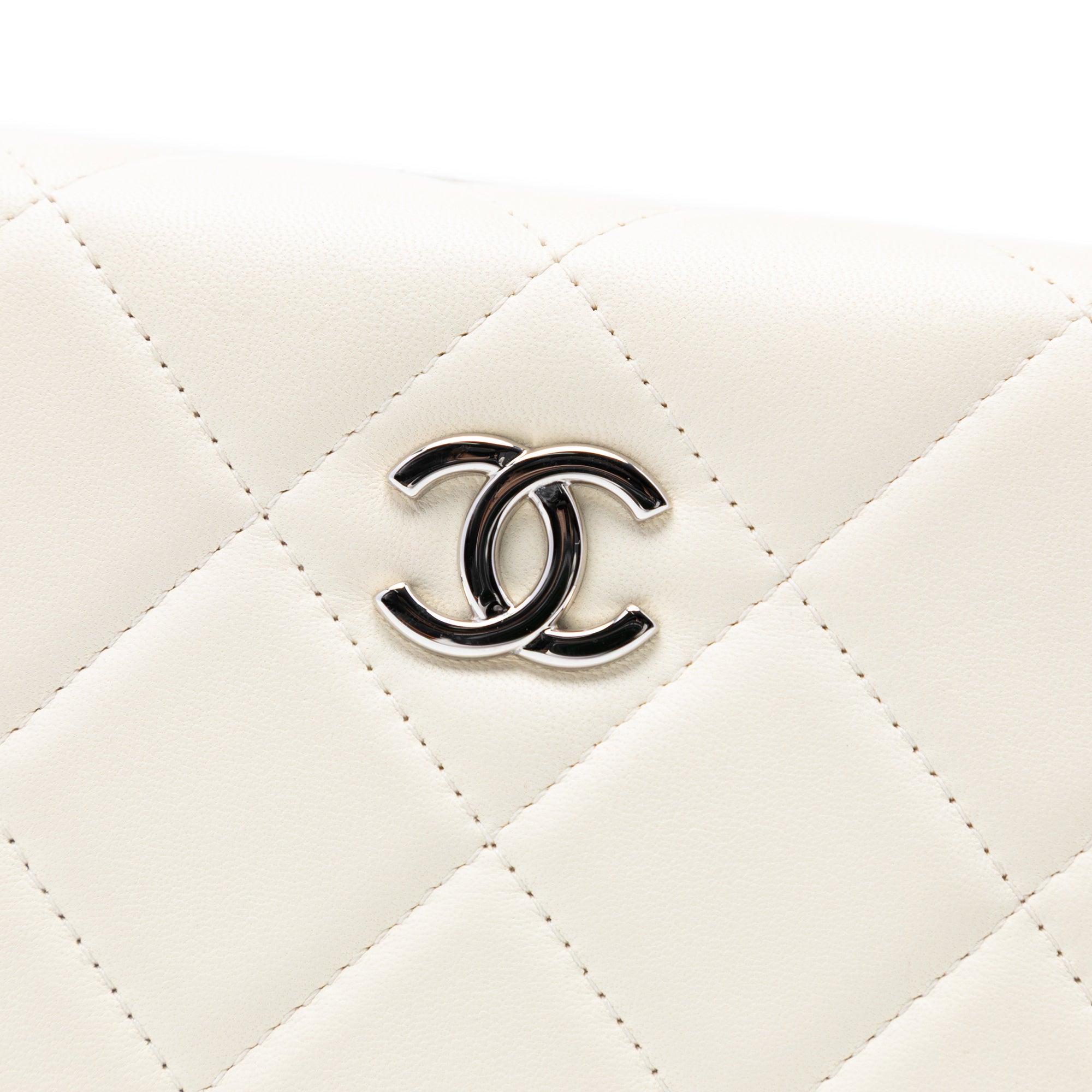 Chanel Quilted Lambskin Metal Bar Convertible Clutch - image 6