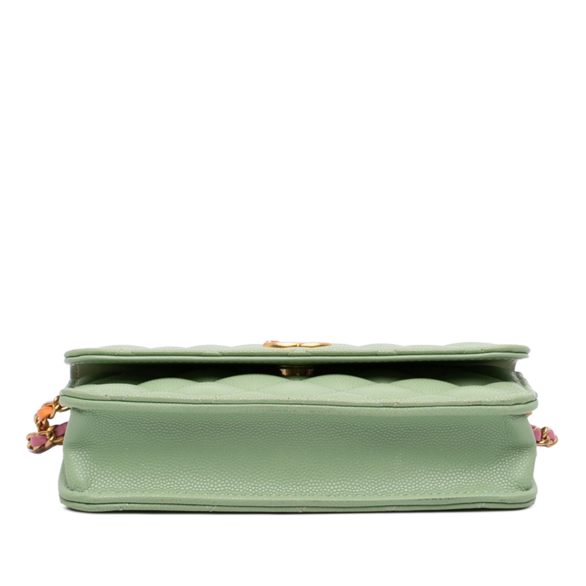 Chanel Mini CC Quilted Caviar Clutch With Chain - image 3