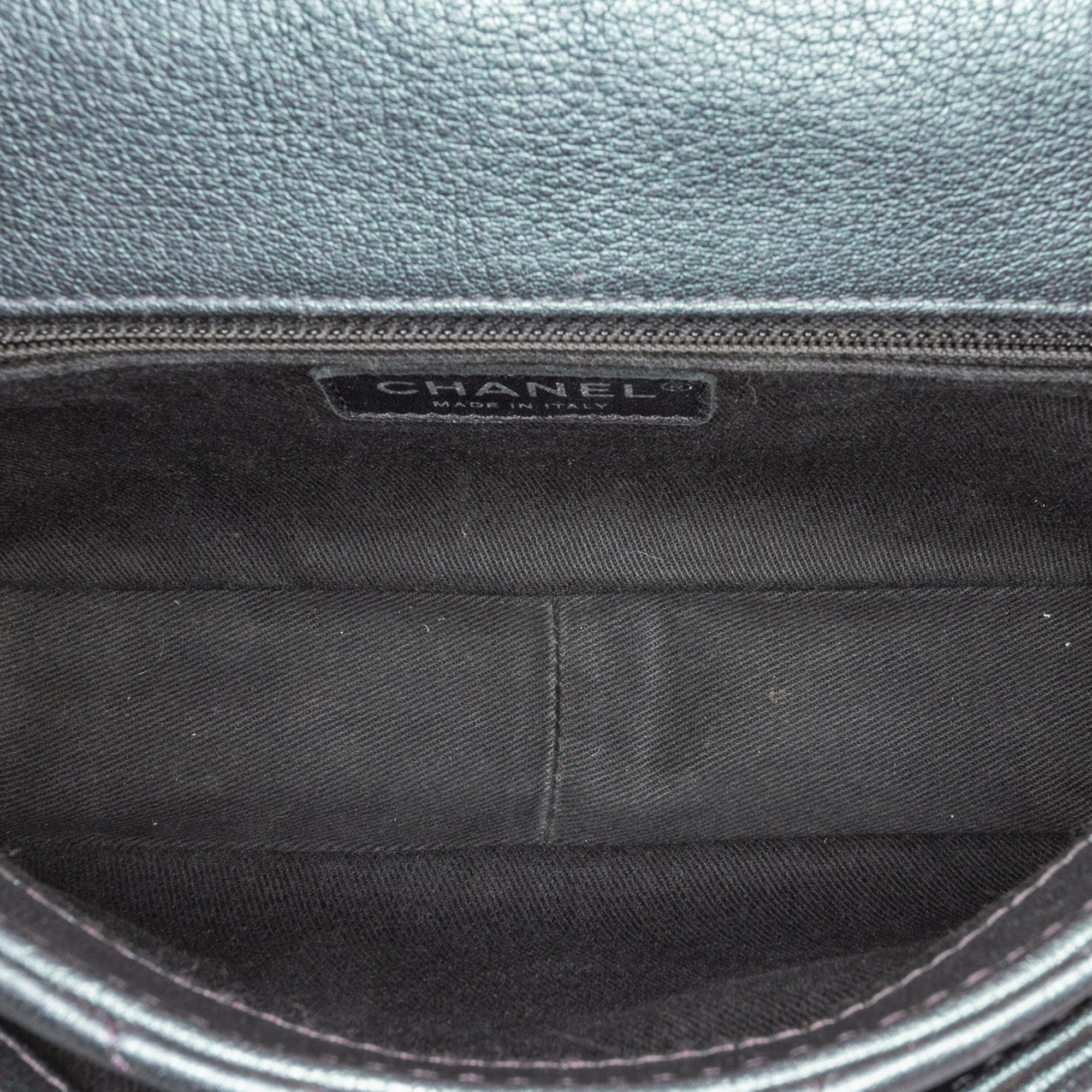 Chanel Small Iridescent Goatskin Rainbow Hardware Double Carry Waist Chain Flap - image 4