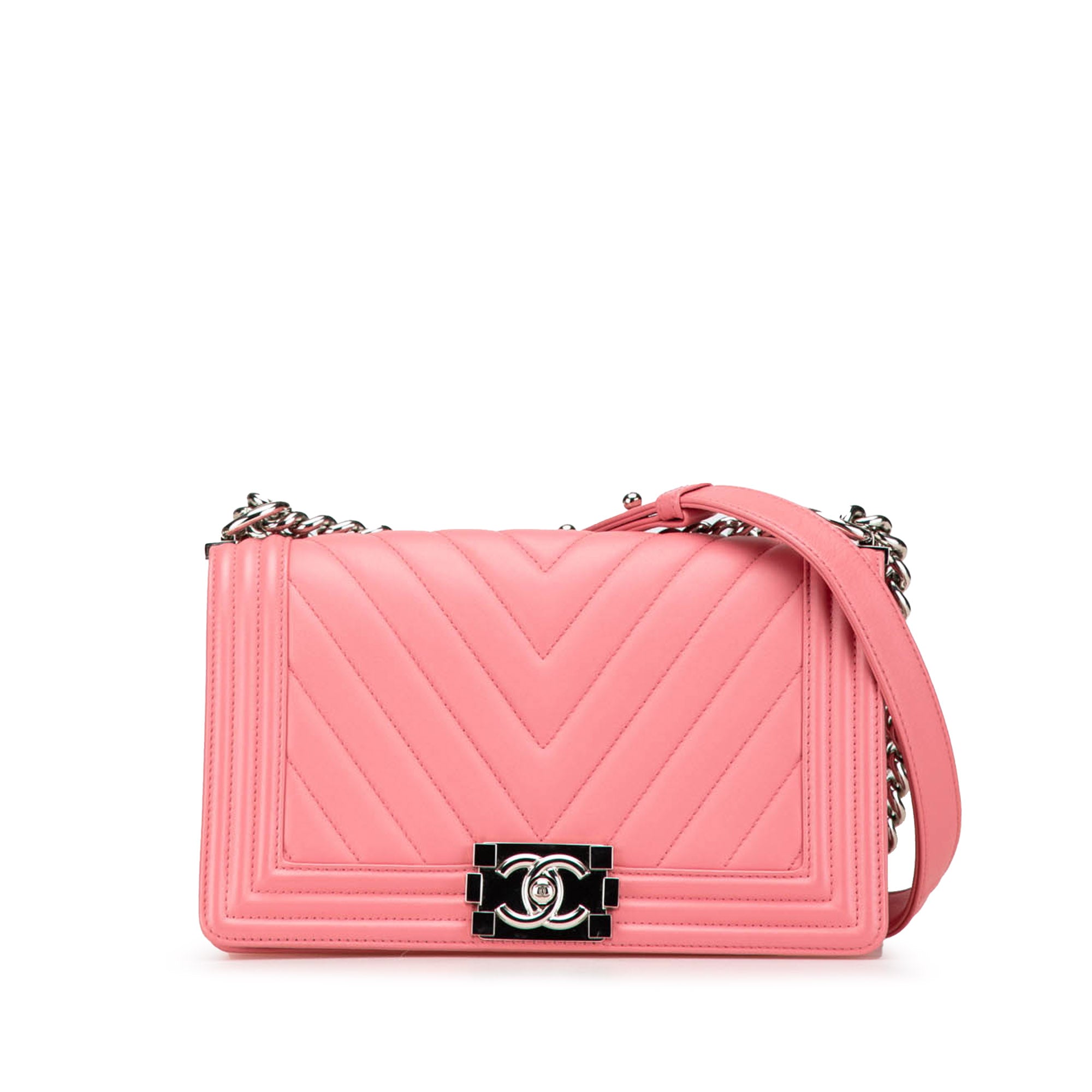 Chanel Old Medium Chevron Lambskin Boy Flap - image 1