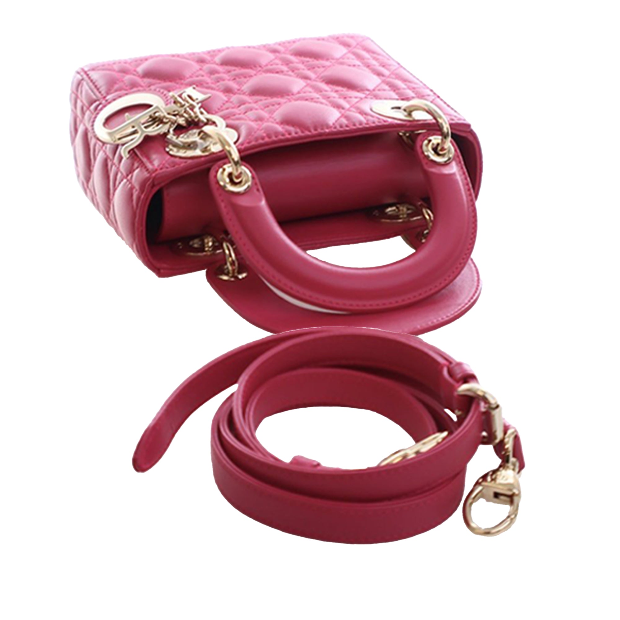Dior Mini Lambskin Cannage Lady Dior - image 14