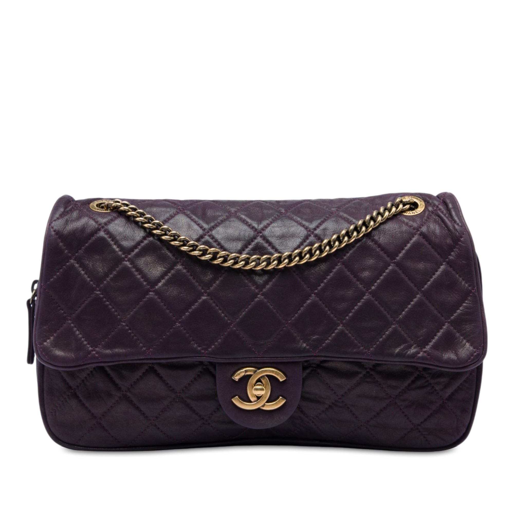 Chanel Large Quilted Iridescent Calfskin Shiva Flap - image 1