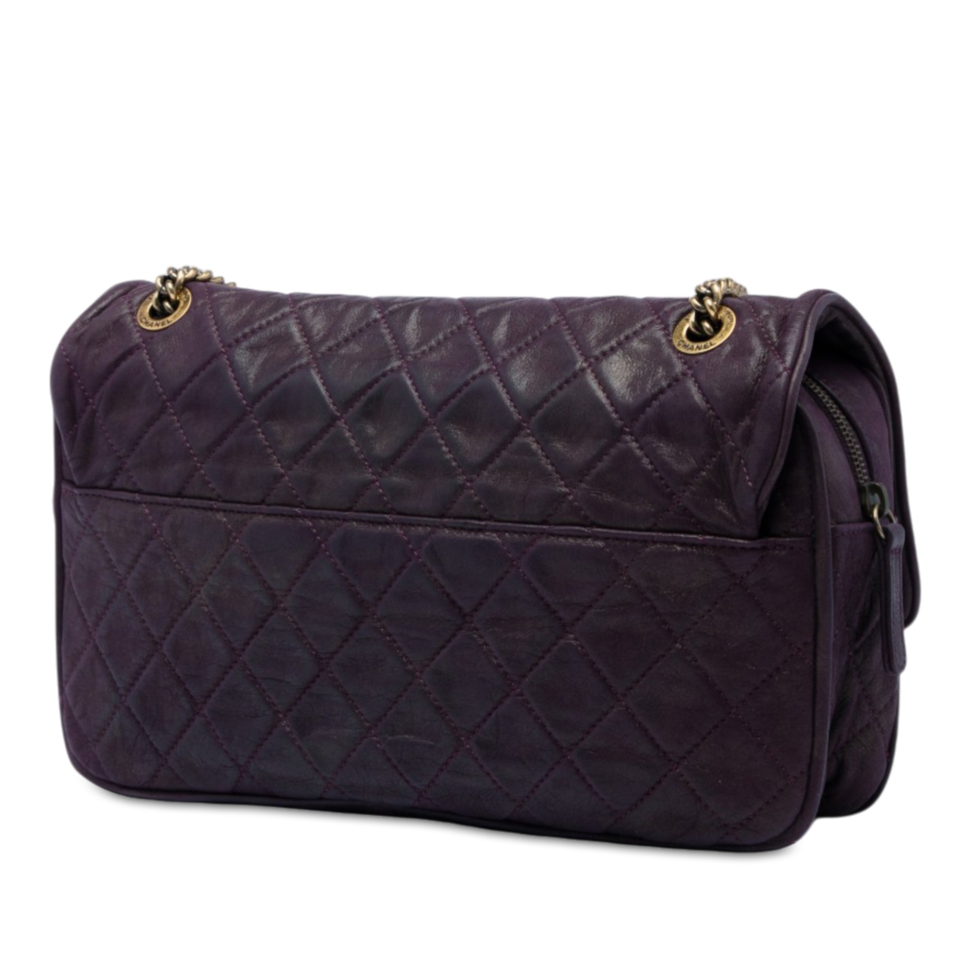 Chanel Large Quilted Iridescent Calfskin Shiva Flap - image 2