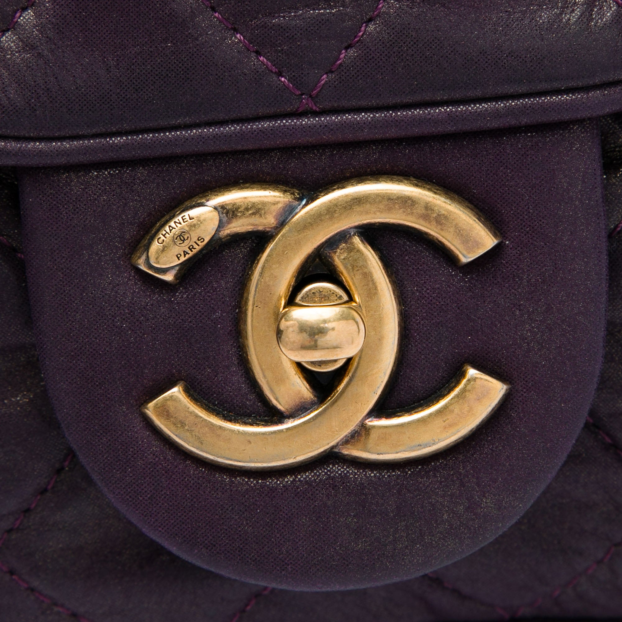 Chanel Large Quilted Iridescent Calfskin Shiva Flap - image 5