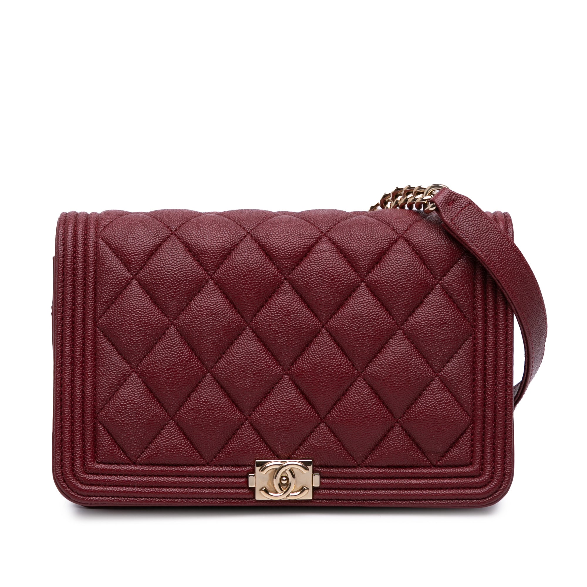 Chanel Quilted Caviar Boy Wallet on Chain - image 1