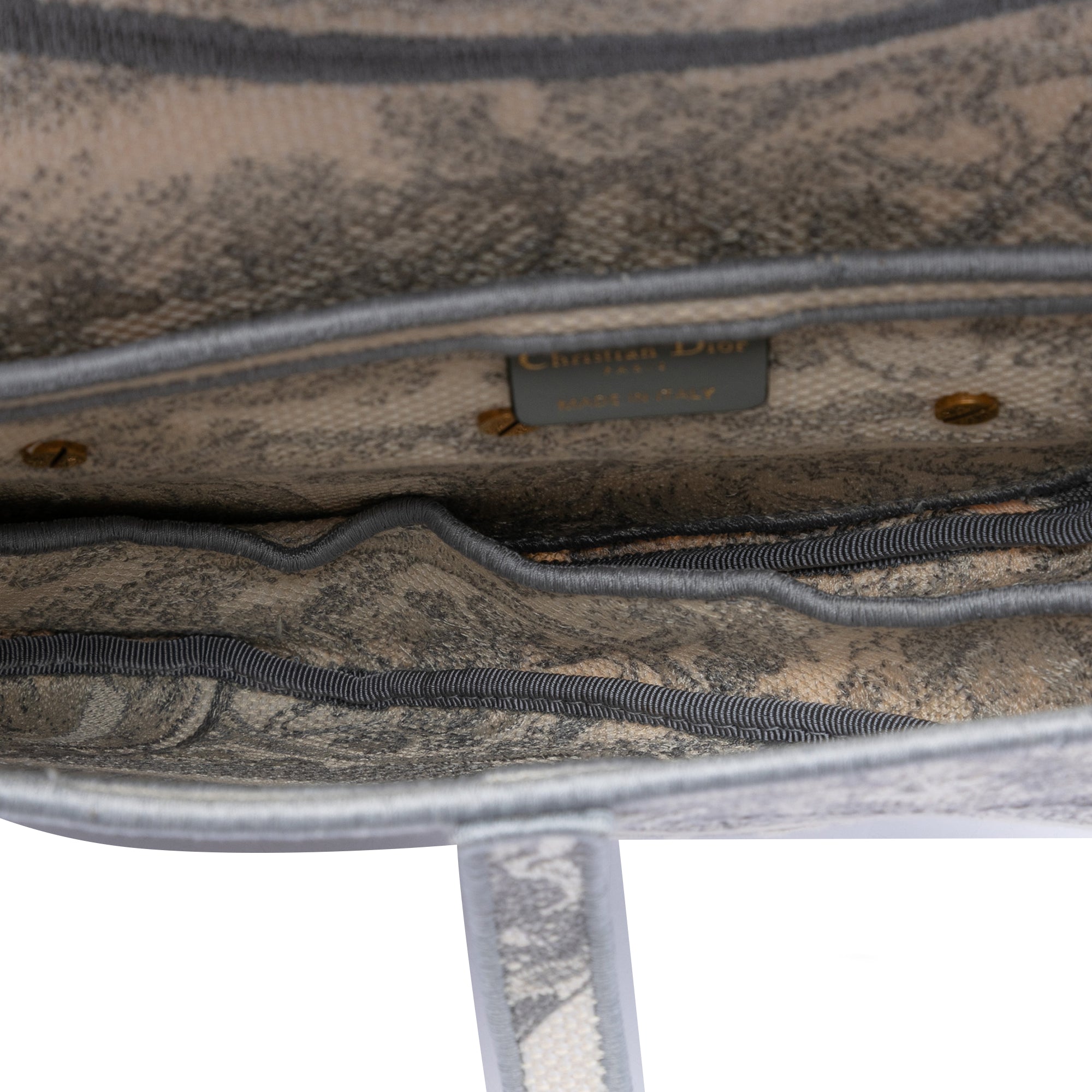 Dior Canvas Embroidered Toile de Jouy Saddle Bag - image 4