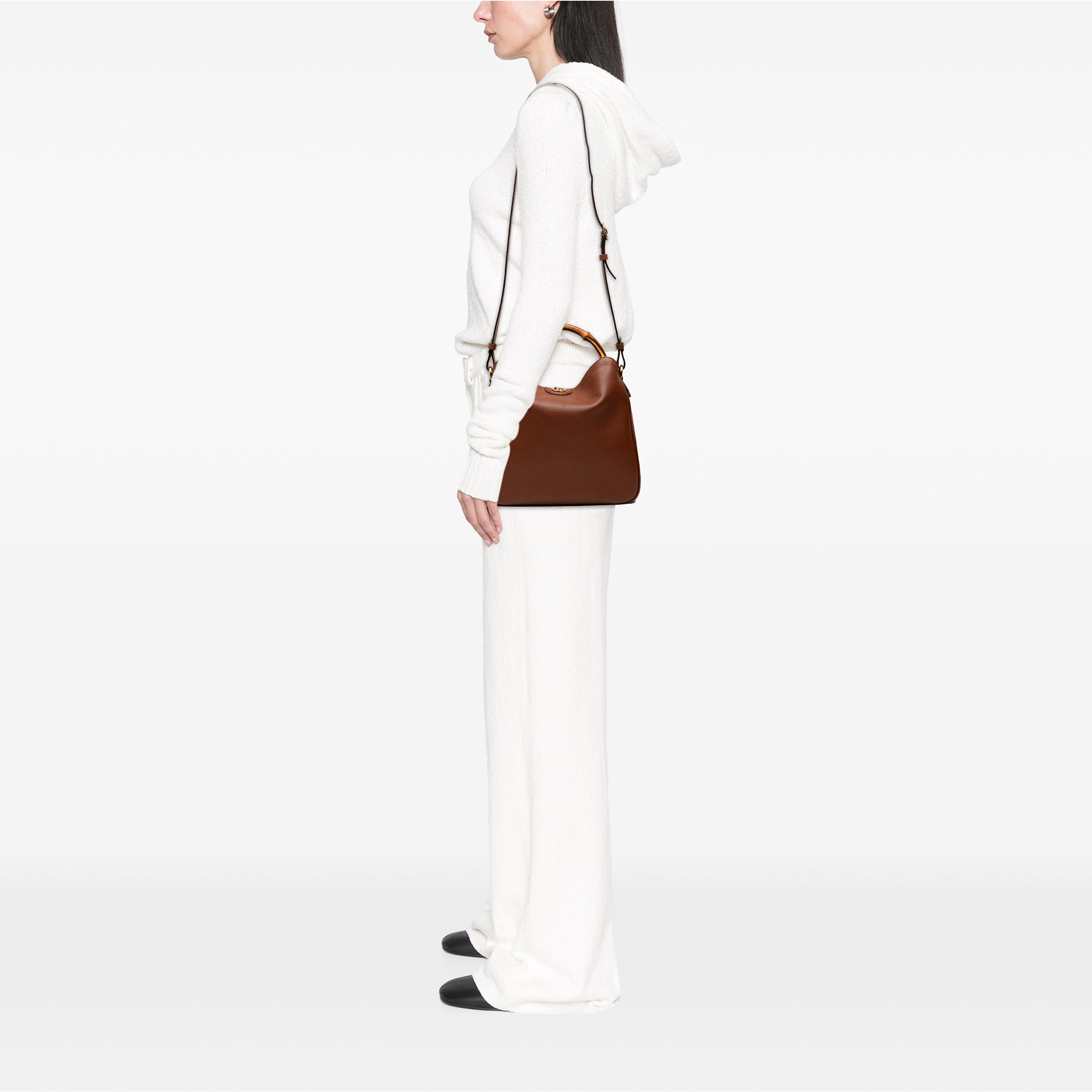 Gucci Medium Calfskin Bamboo Diana Satchel - image 7