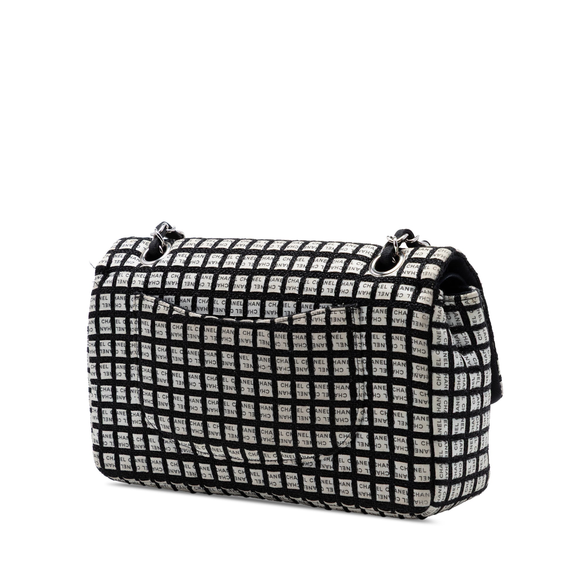 Chanel Medium Classic Tweed and Ribbon Logo Double Flap - image 2