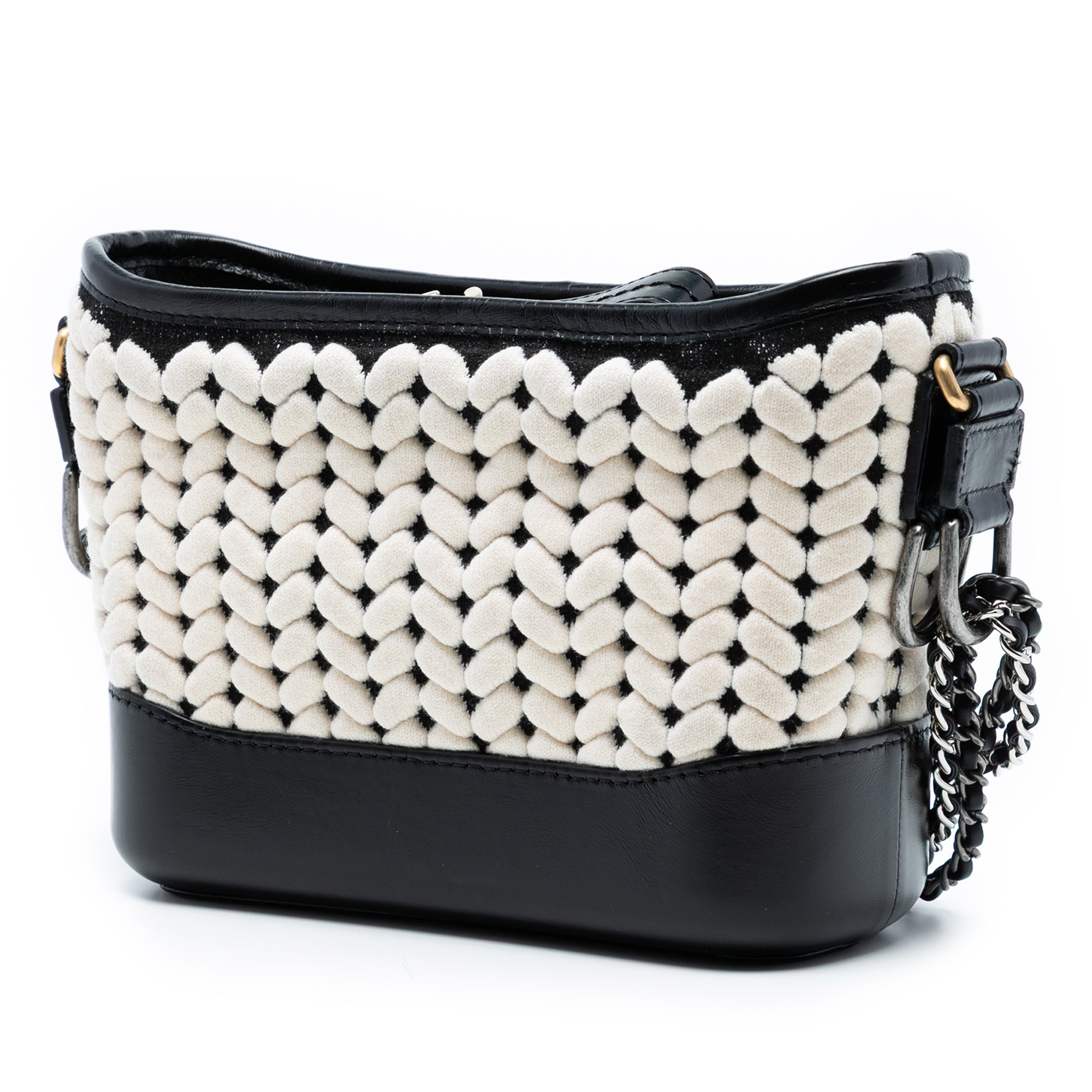 Chanel Small Knit and Calfskin Gabrielle Hobo - image 2
