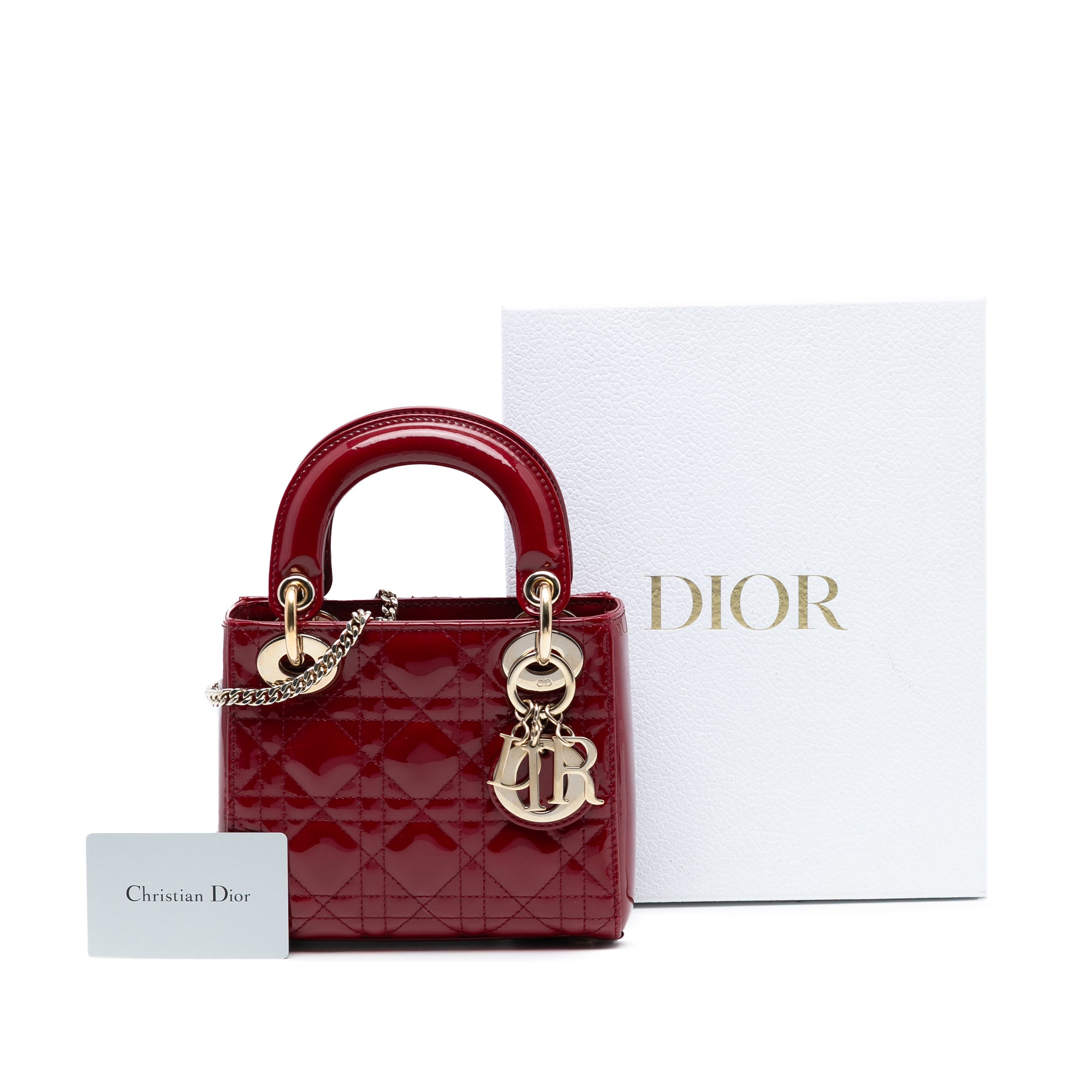 Dior Mini Patent Cannage Lady Dior - image 8
