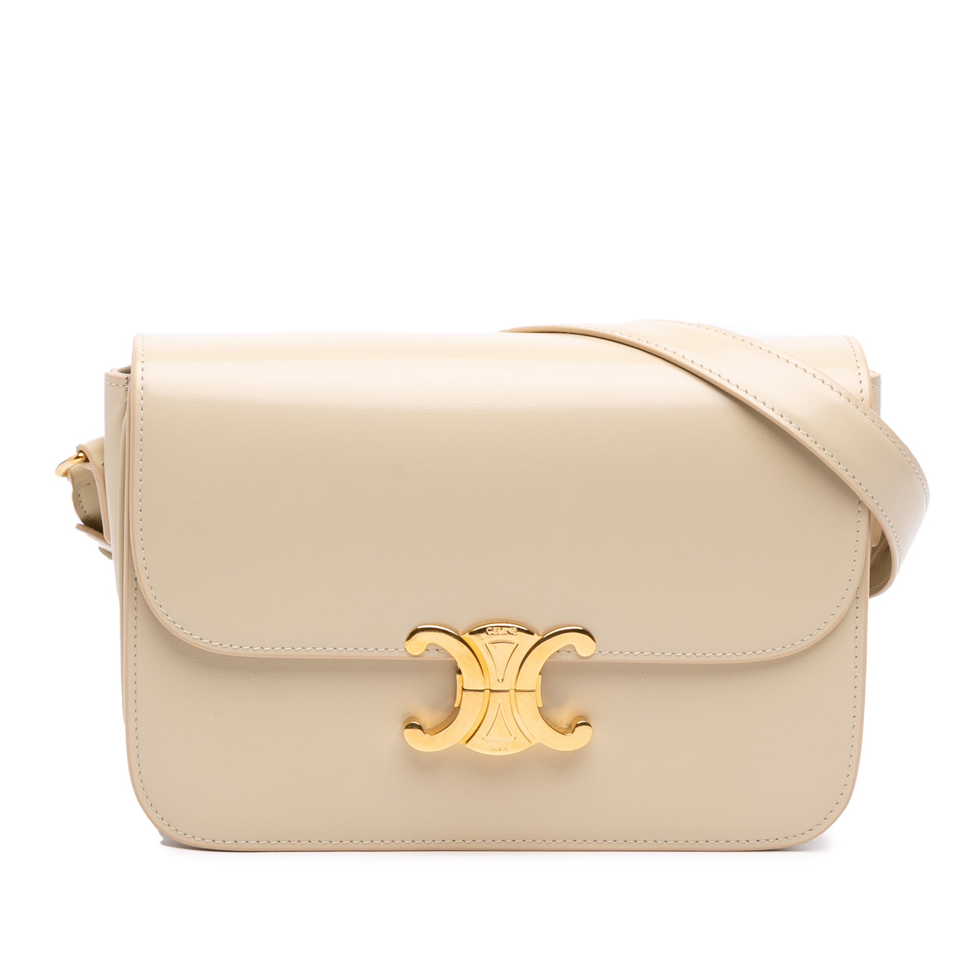 Celine Classique Shiny Calfskin Triomphe Crossbody - image 1