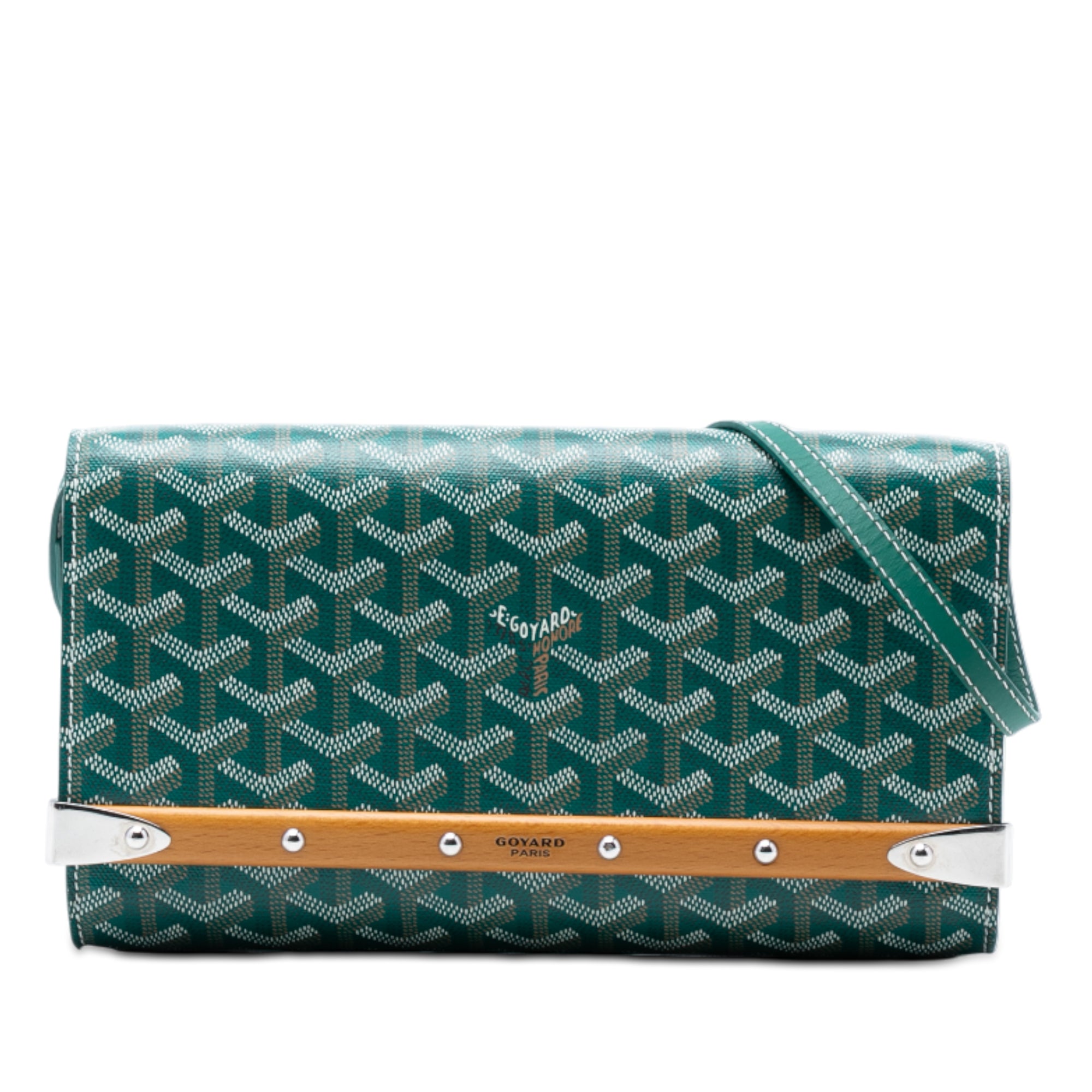 Goyard Goyardine Monte Carlo Bois Clutch with Strap - image 1