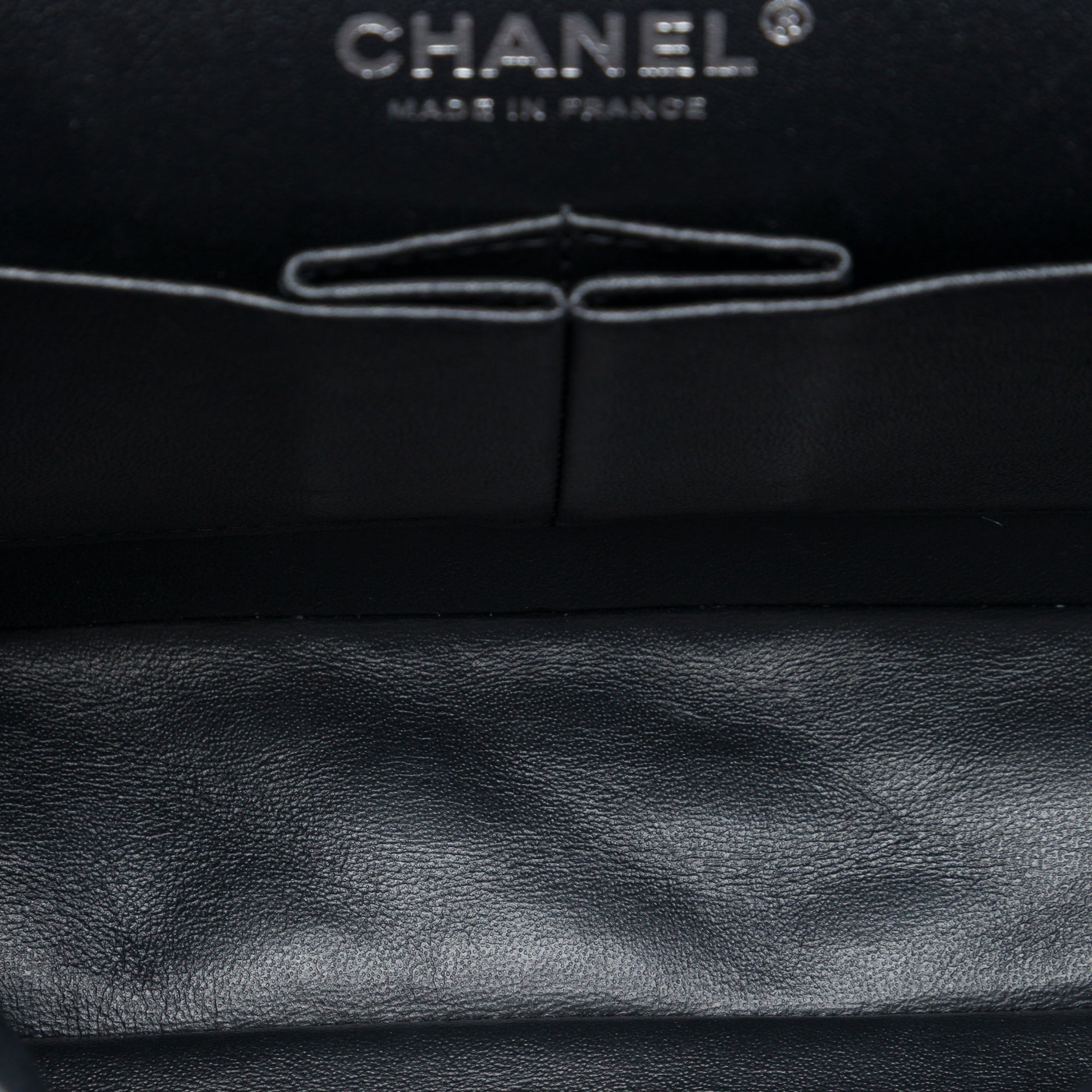 Chanel Medium Classic Shiny Crumpled Calfskin So Black Double Flap - image 4
