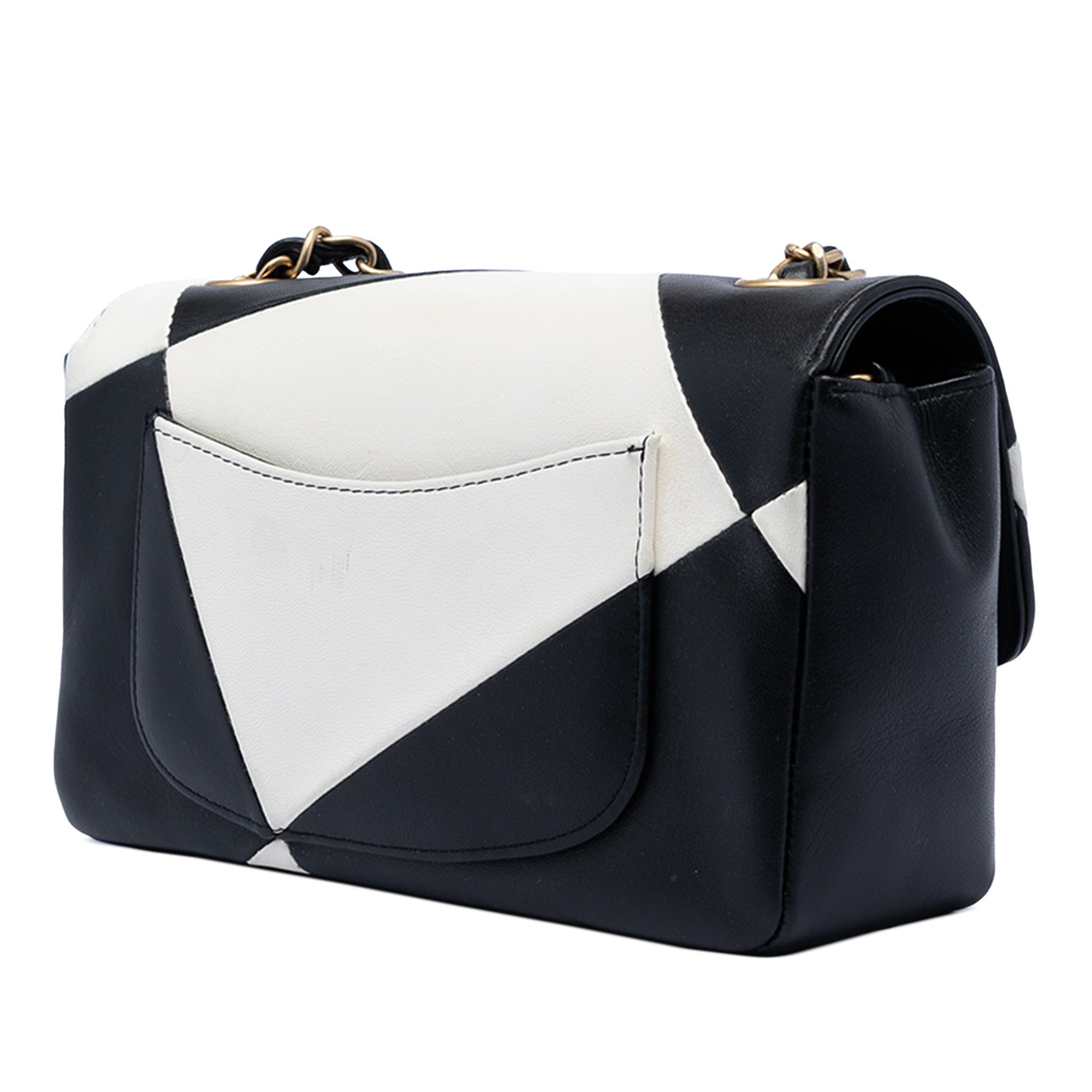 Chanel Mini Rectangular Classic Bicolor Quilted Lambskin Geometric Patchwork Single Flap - image 2