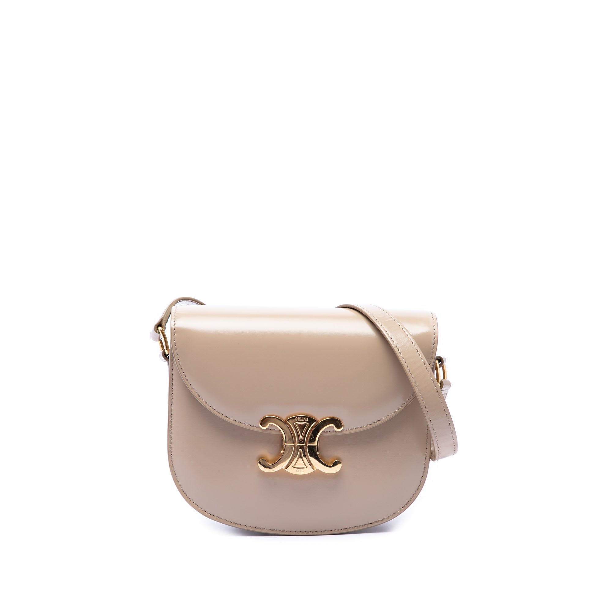 Celine Teen Shiny Calfskin Triomphe Besace Clea Crossbody - image 1