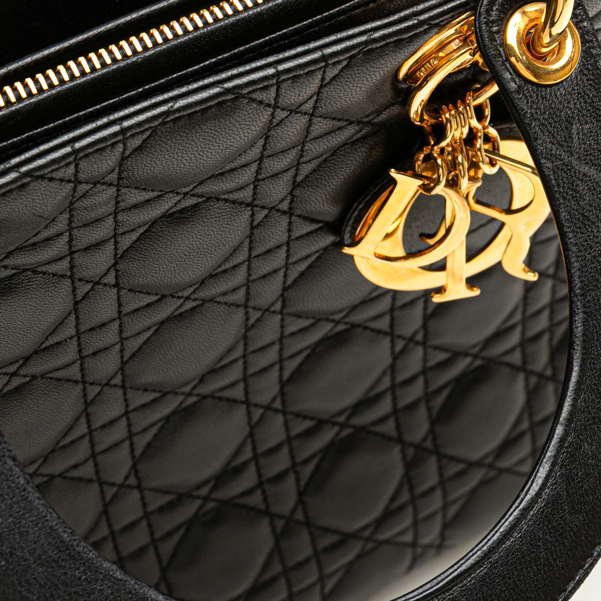 Dior Large Lambskin Cannage Lady Dior - image 9