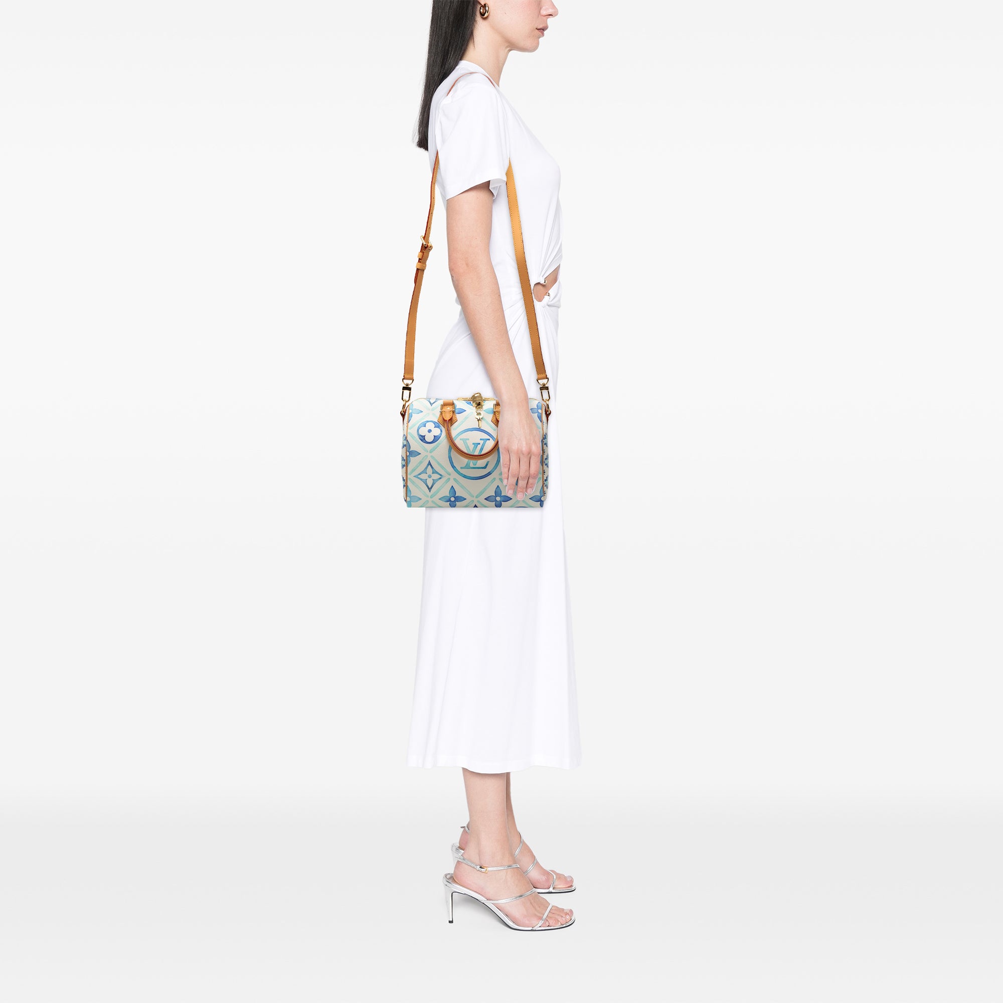 Louis Vuitton Monogram Tiles By The Pool Speedy Bandouliere 25 - image 6