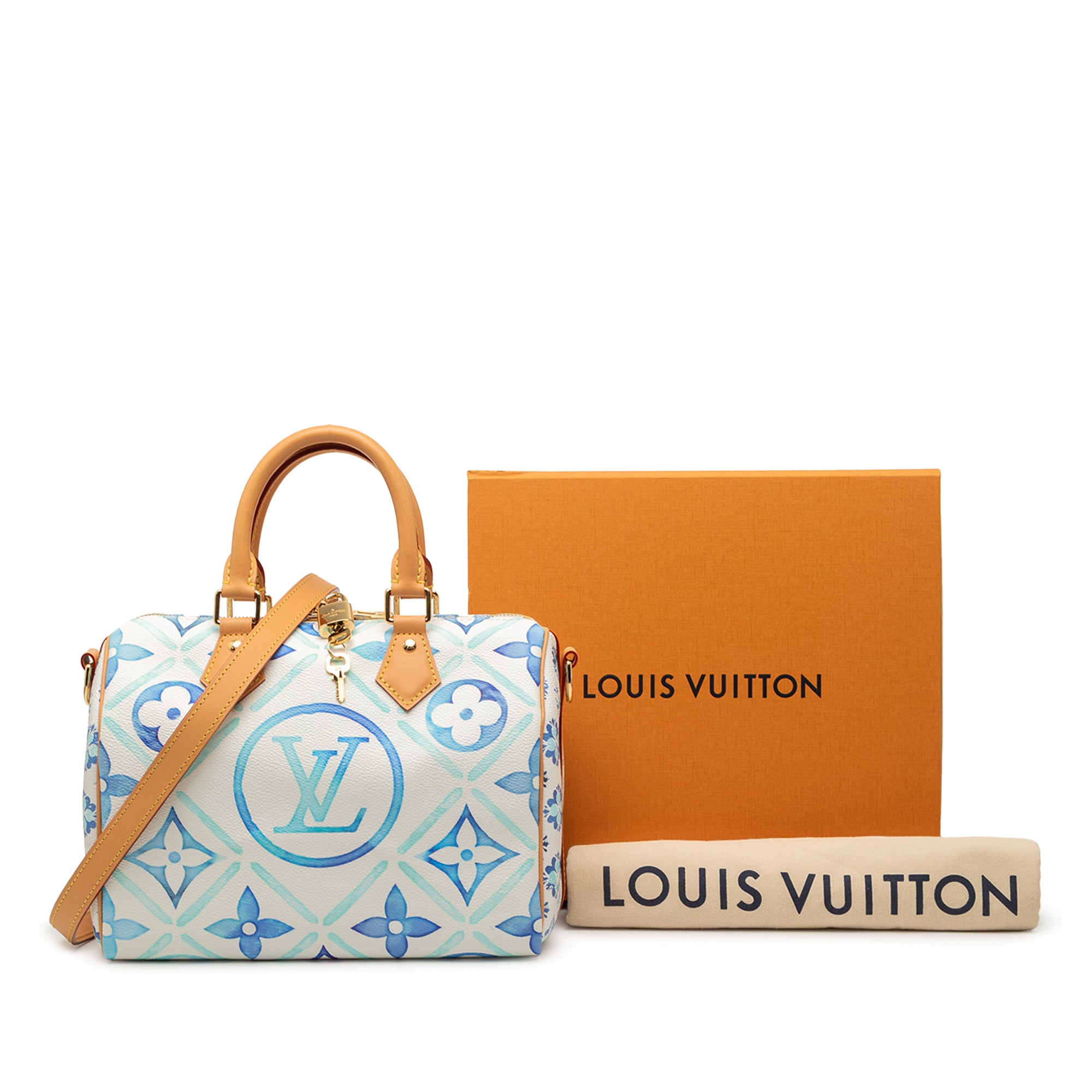 Louis Vuitton Monogram Tiles By The Pool Speedy Bandouliere 25 - image 7