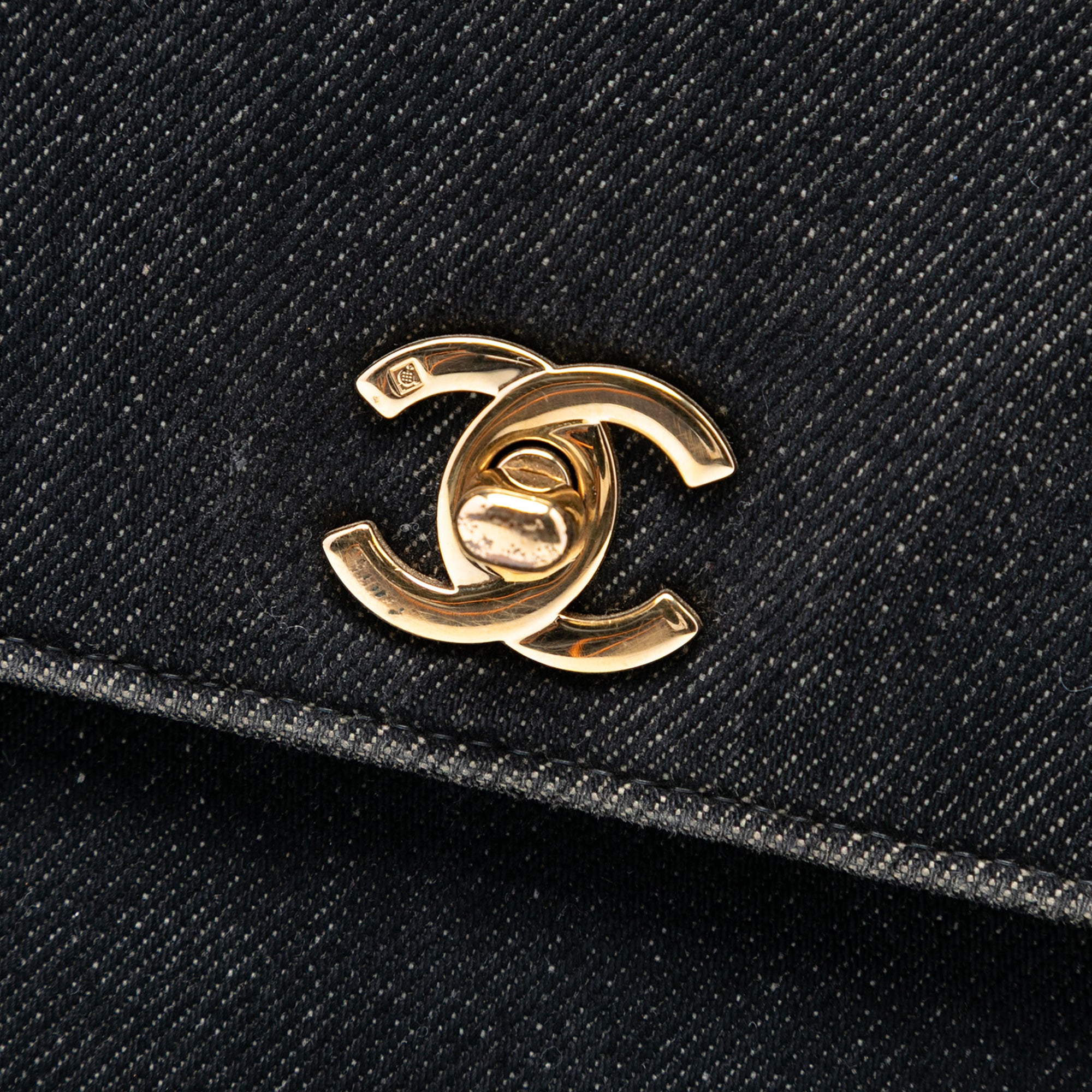 Chanel CC Denim Kelly Top Handle Bag - image 6