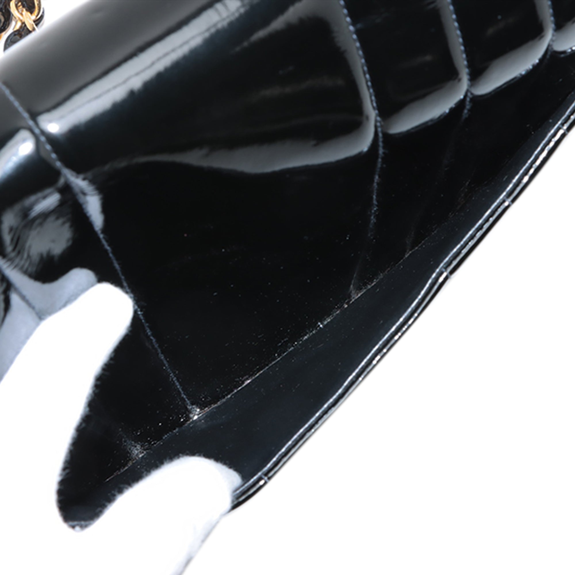 Chanel Jumbo Patent Vertical Quilt Mademoiselle Flap - image 8