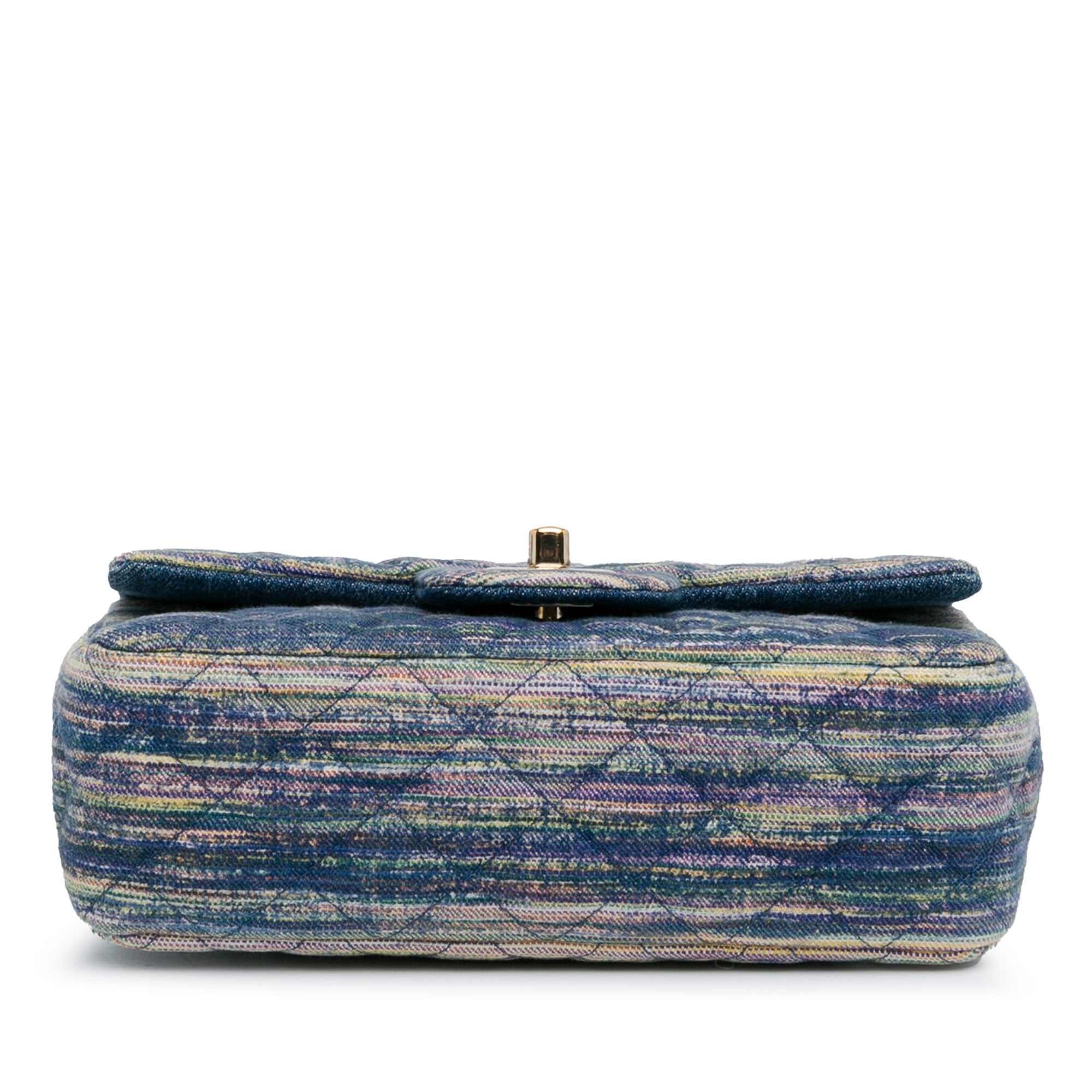 Chanel Mini Rectangular Classic Multicolor Denim Single Flap - image 4