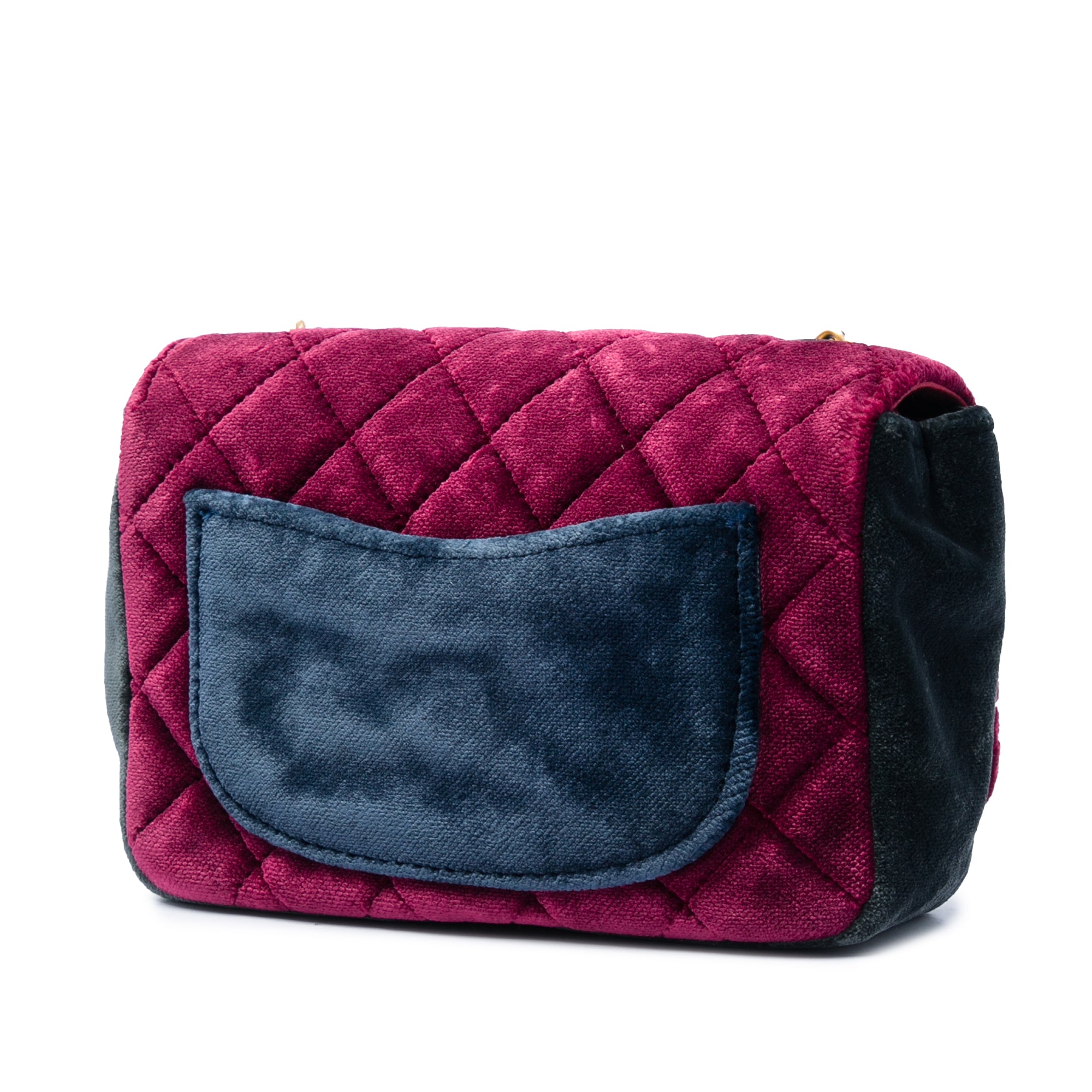 Chanel Paris Cosmopolite Small Tricolor Quilted Velvet Private Affair Camellia Flap - image 2