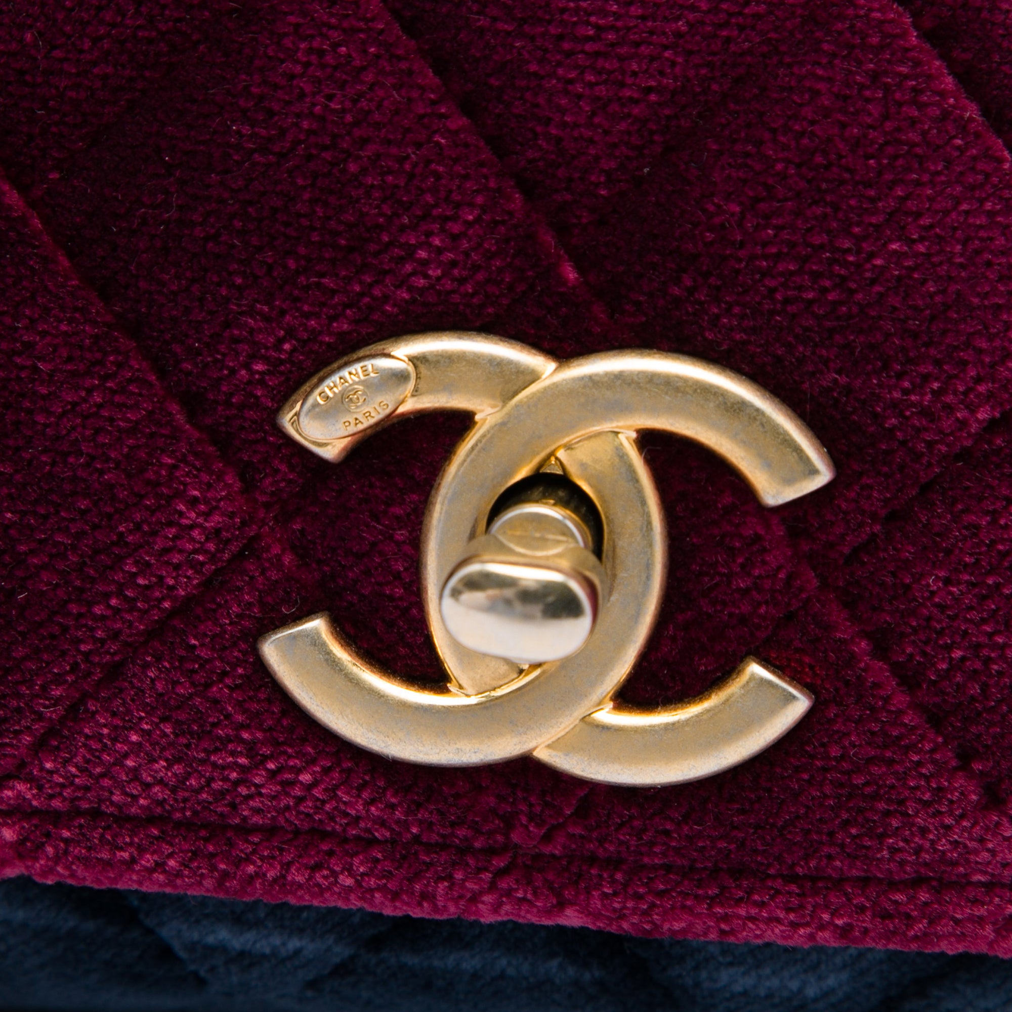 Chanel Paris Cosmopolite Small Tricolor Quilted Velvet Private Affair Camellia Flap - image 5