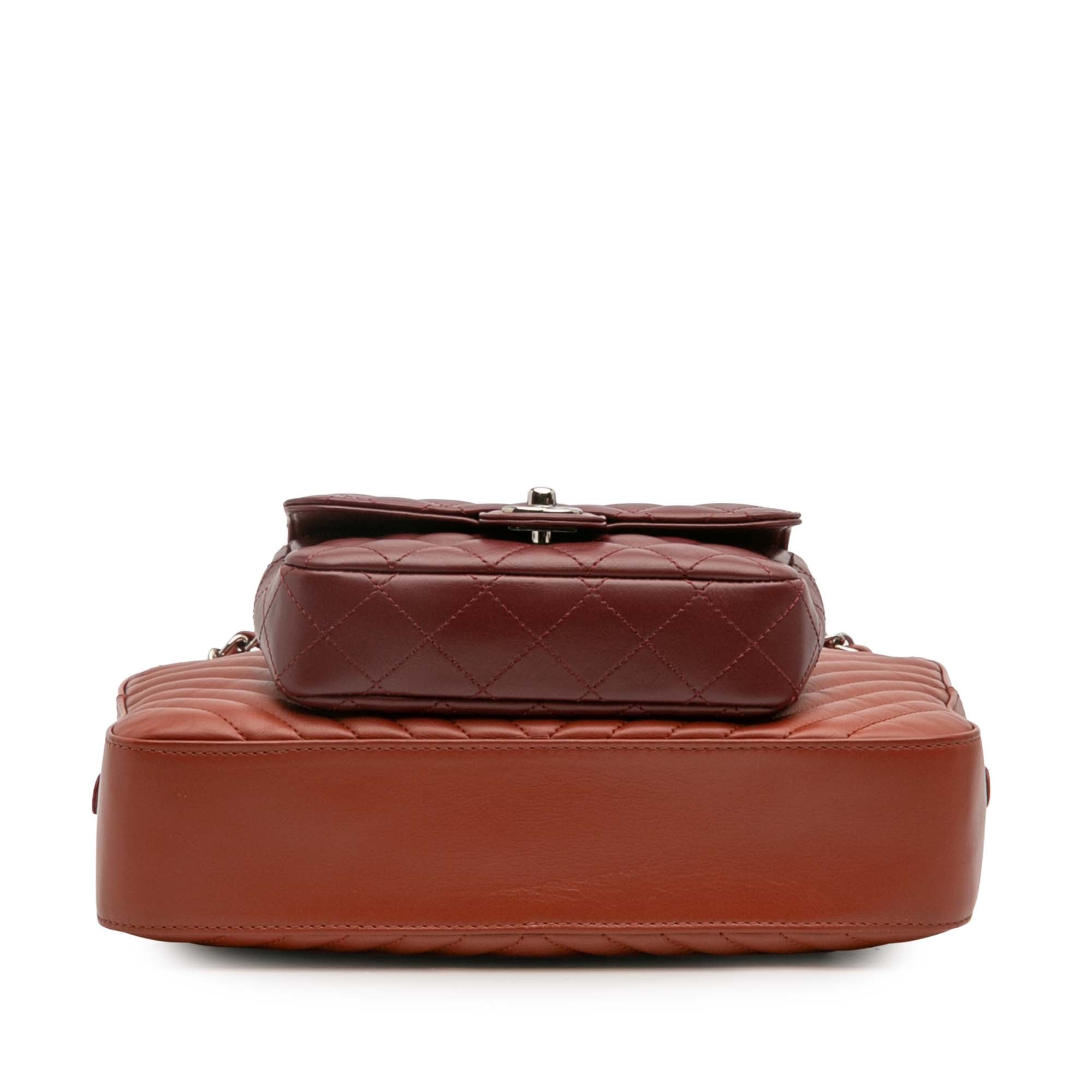 Chanel Paris-Hamburg Small Chevron Calfskin Double Camera Case - image 3