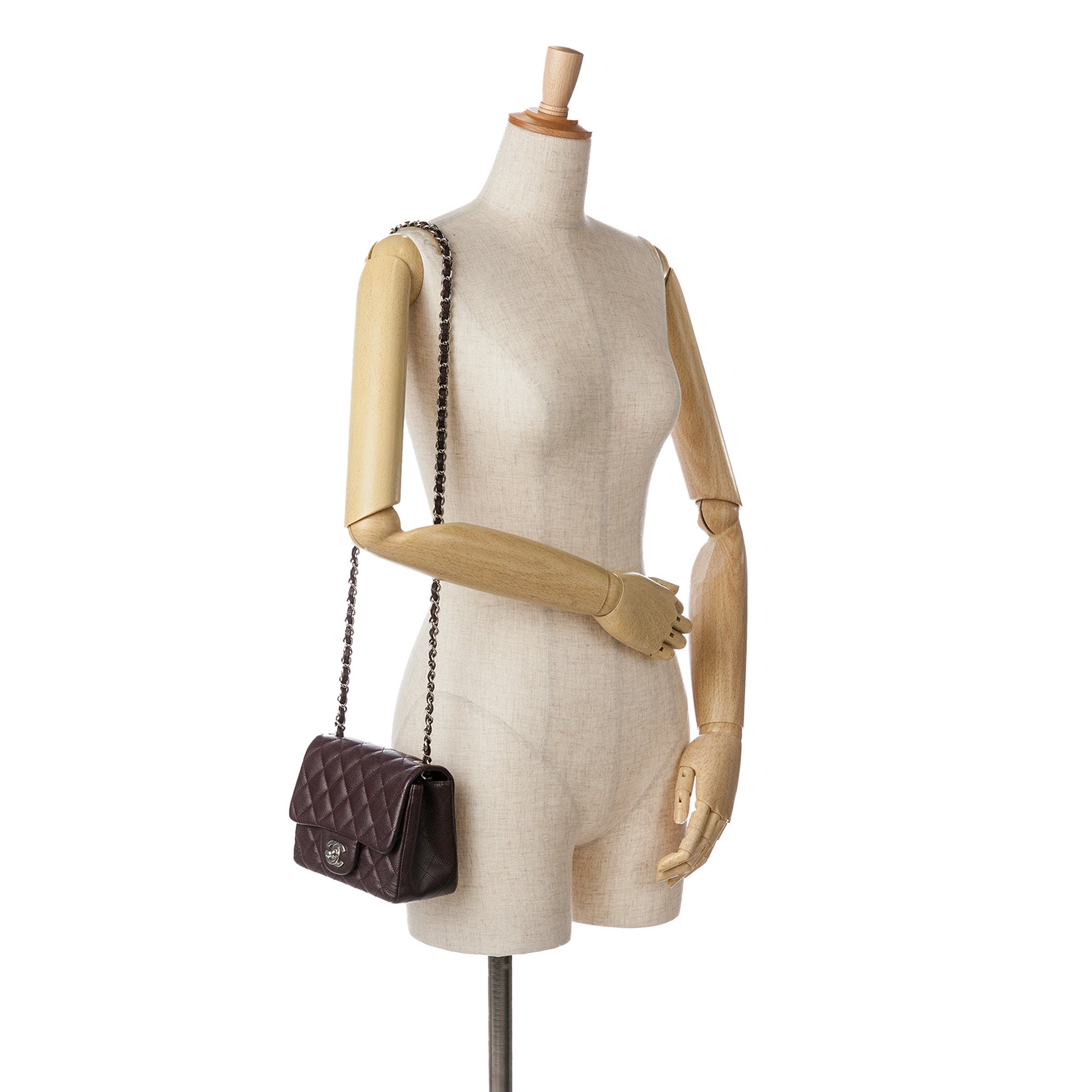 Chanel Mini Square Classic Caviar Single Flap - image 7