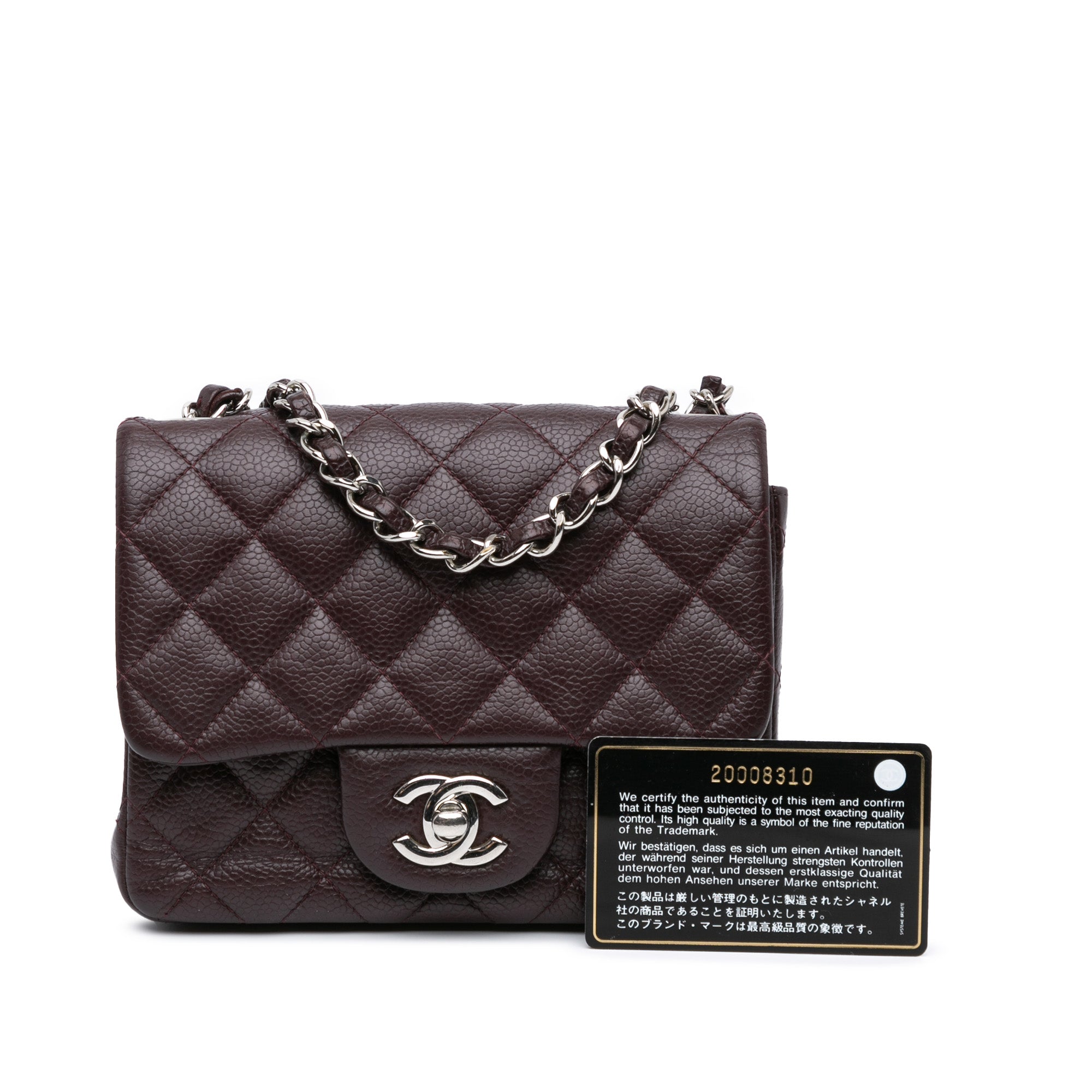 Chanel Mini Square Classic Caviar Single Flap - image 8