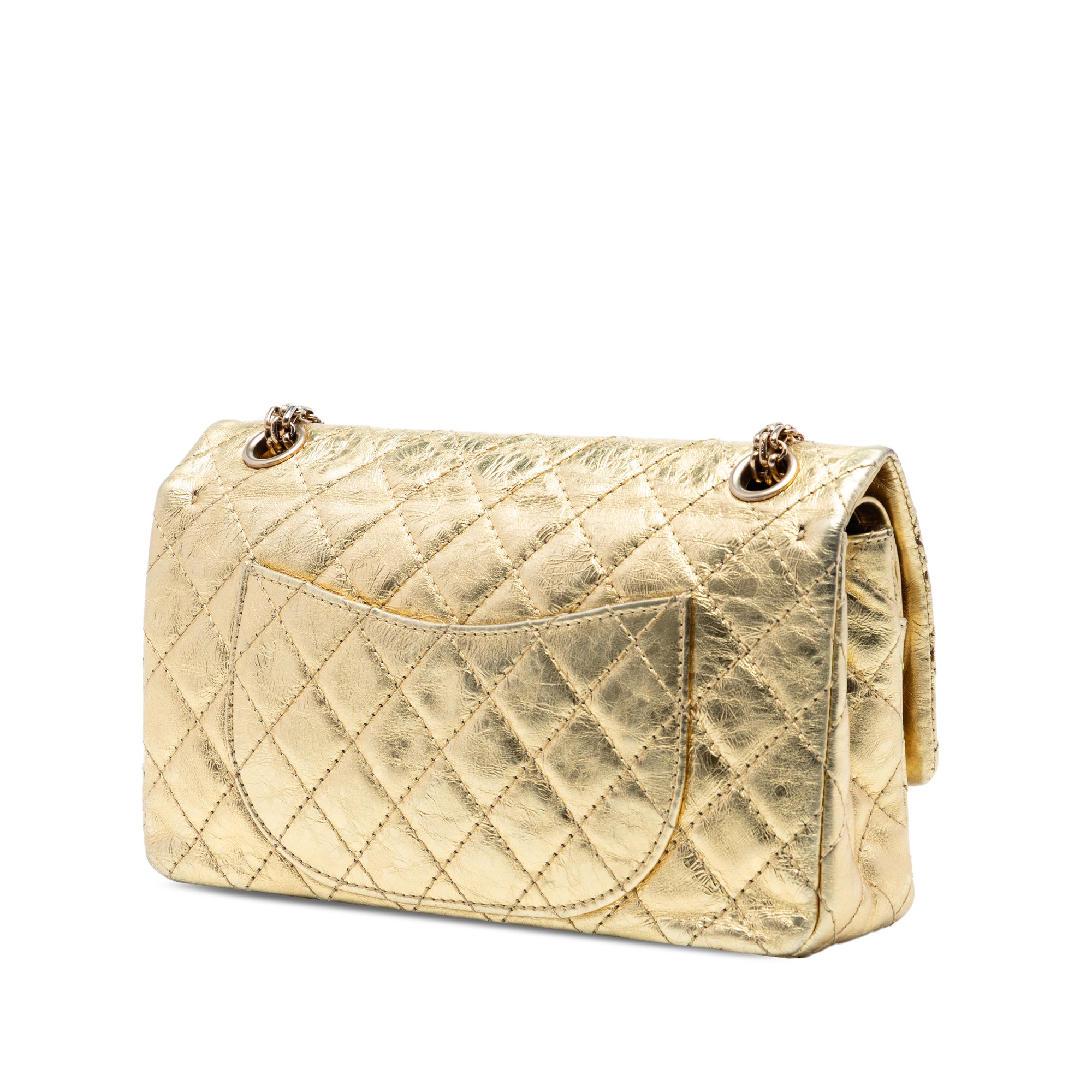 Chanel Quilted Metallic Aged Calfskin Reissue 2.55 Double Flap 225 - image 2