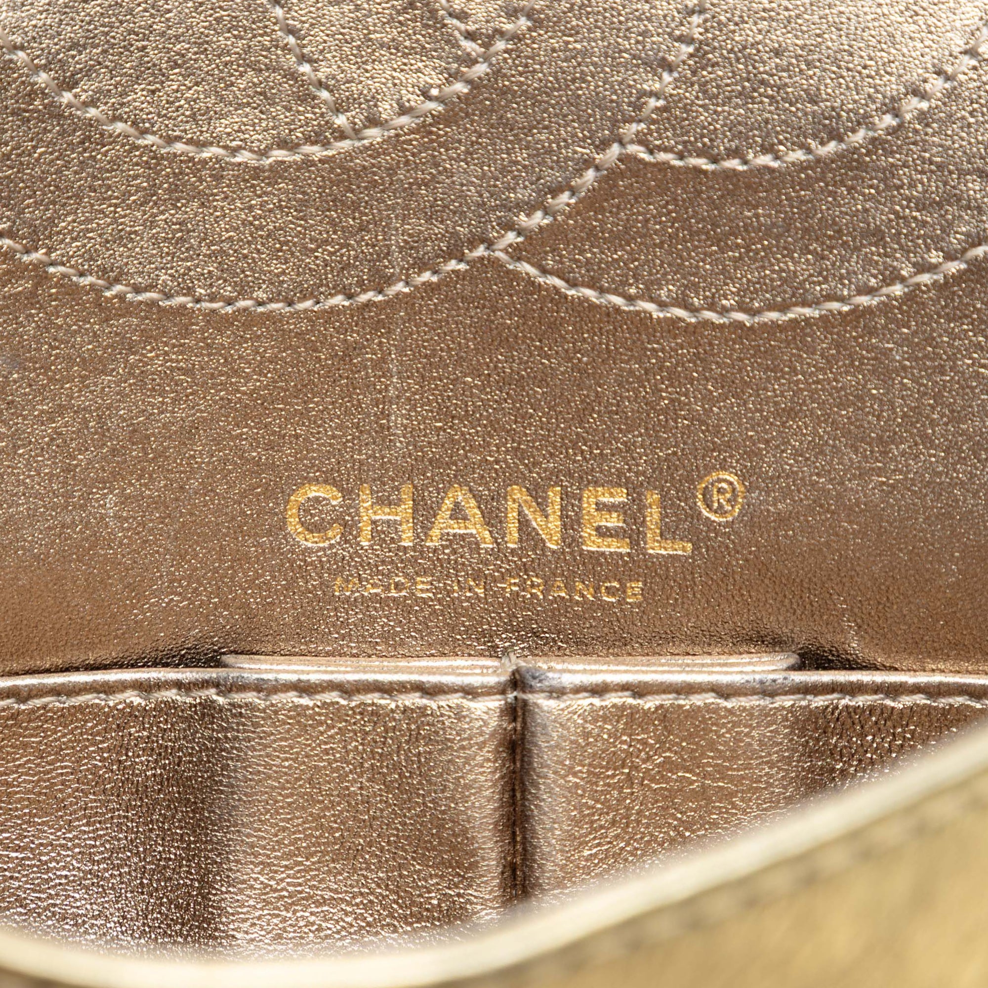 Chanel Quilted Metallic Aged Calfskin Reissue 2.55 Double Flap 225 - image 5