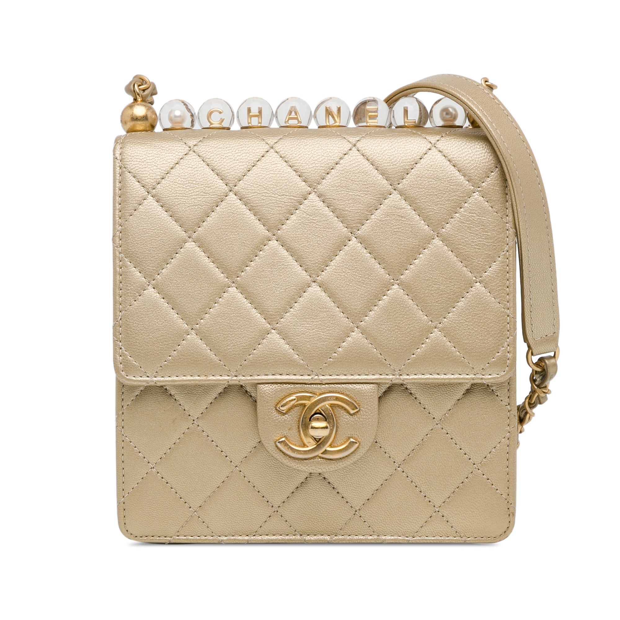 Chanel Small Lambskin Chic Pearls Flap - image 1