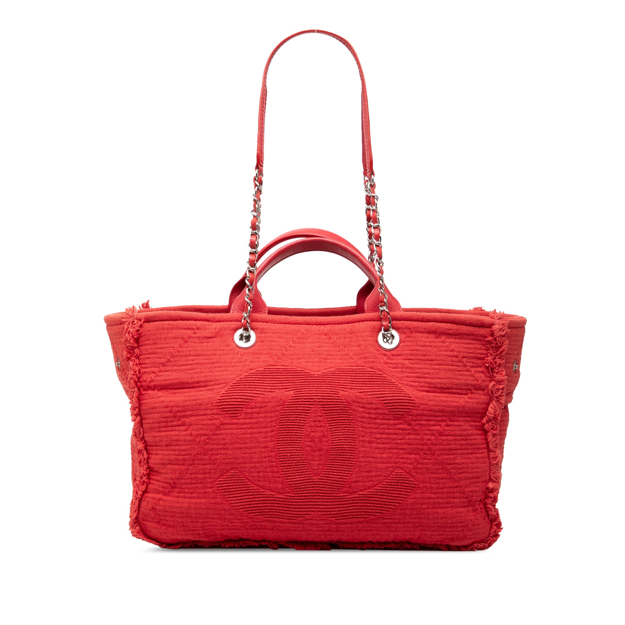 Chanel Medium CC Quilted Canvas Double Face Deauville Tote - image 1