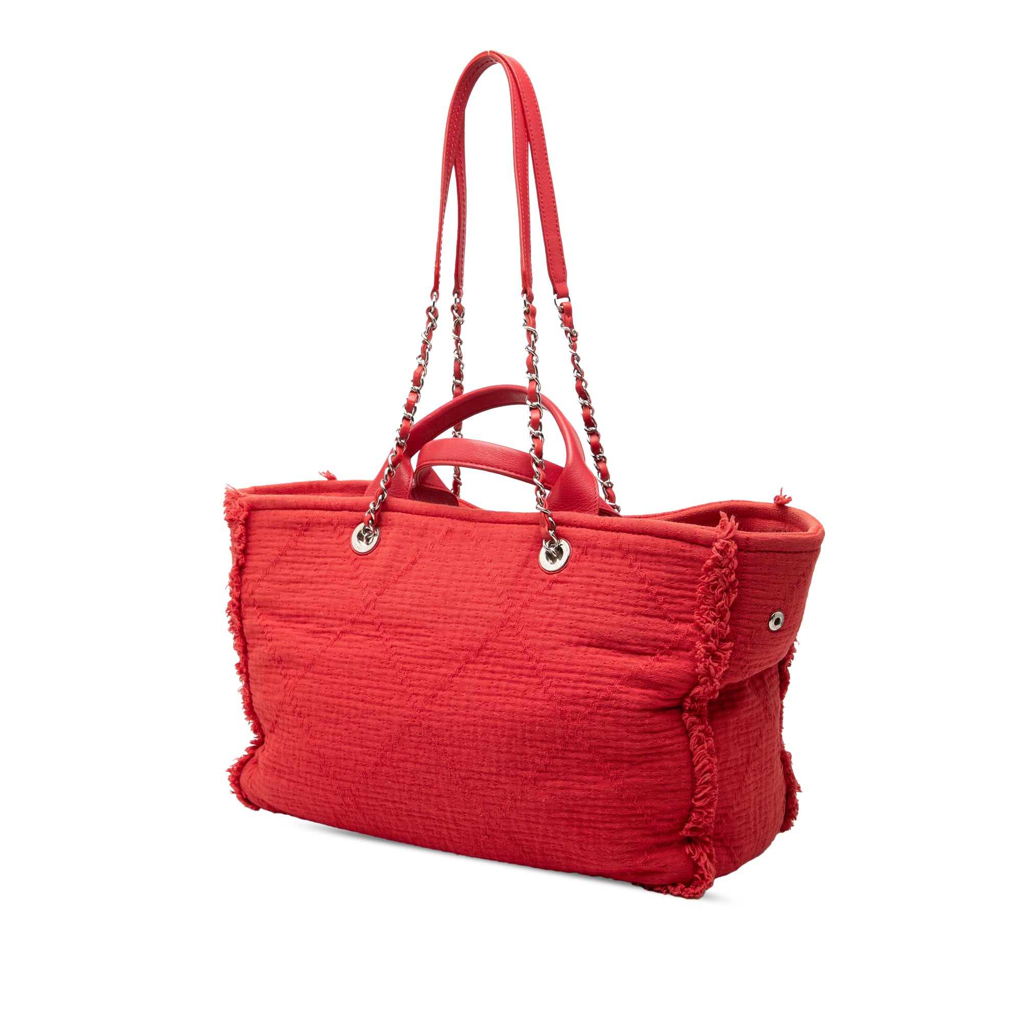 Chanel Medium CC Quilted Canvas Double Face Deauville Tote - image 2