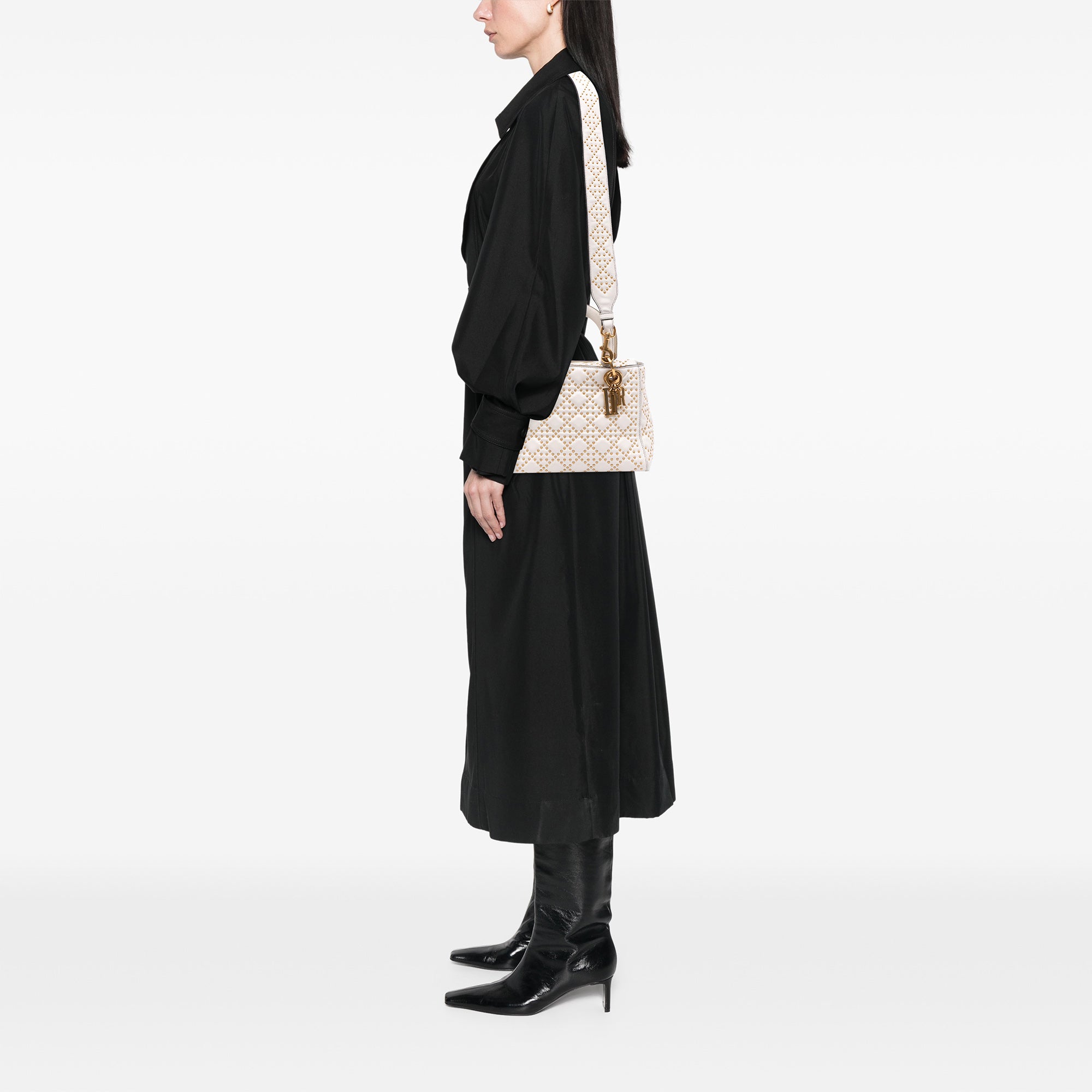 Dior Medium Lambskin Cannage Studded Supple Lady Dior - image 11