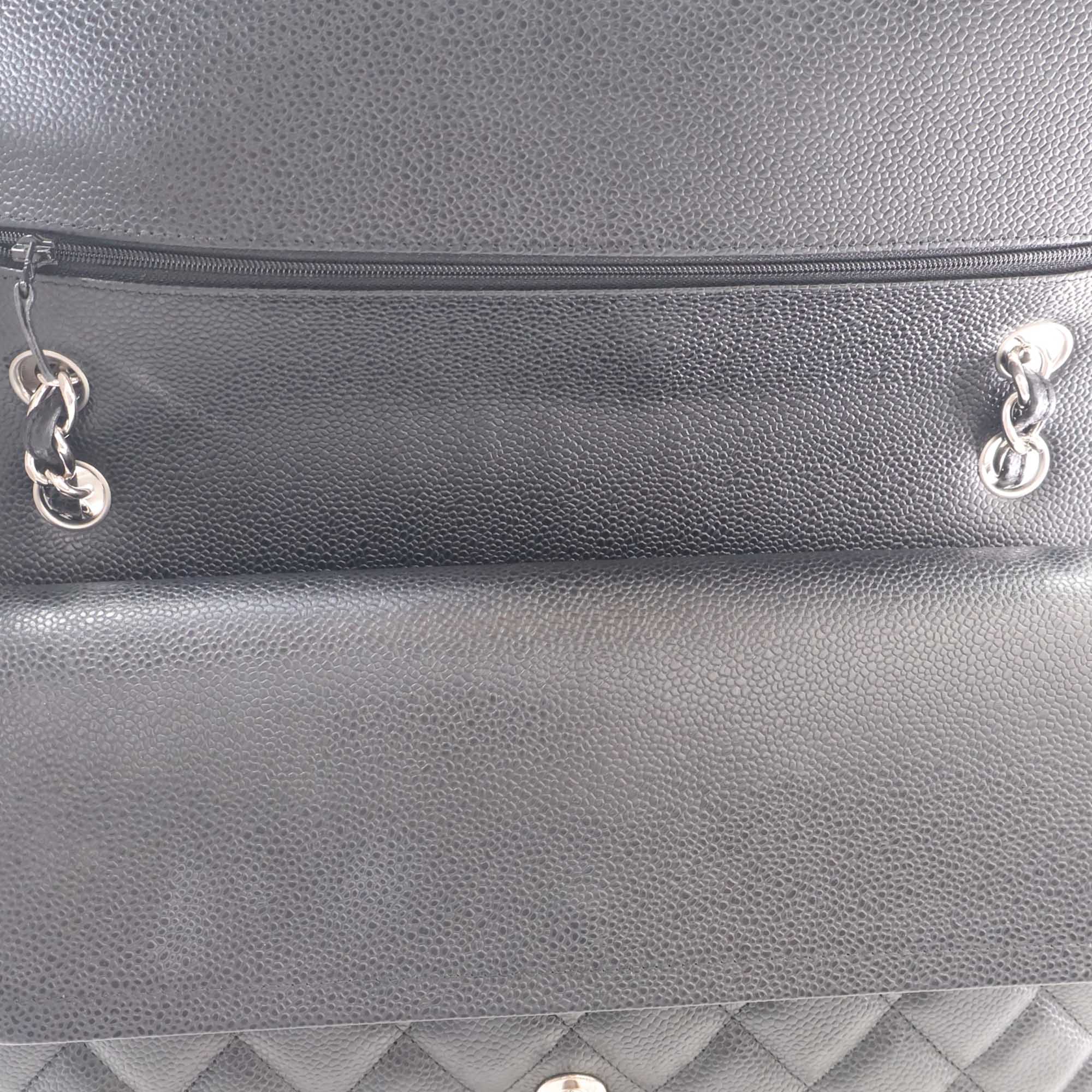 Chanel Jumbo Classic Caviar Double Flap - image 12