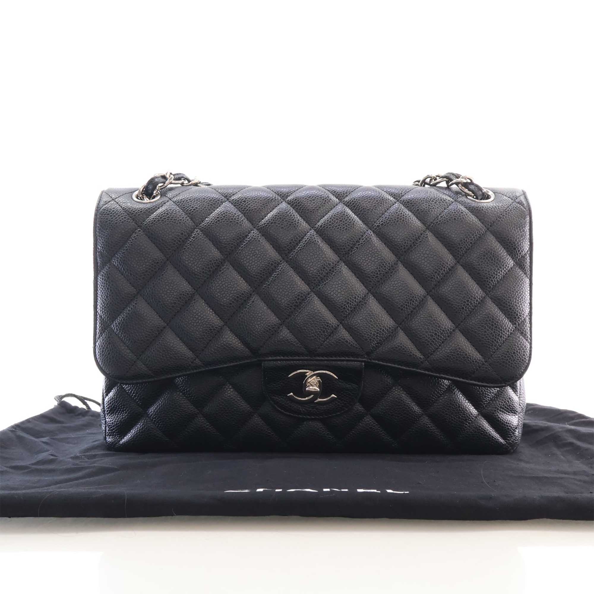 Chanel Jumbo Classic Caviar Double Flap - image 15