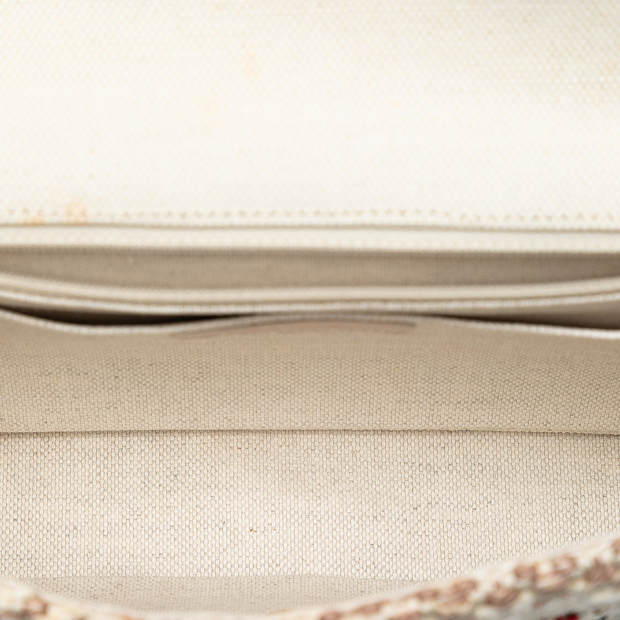 Chanel Medium Classic Tweed and Cotton Raffia Single Flap - image 4