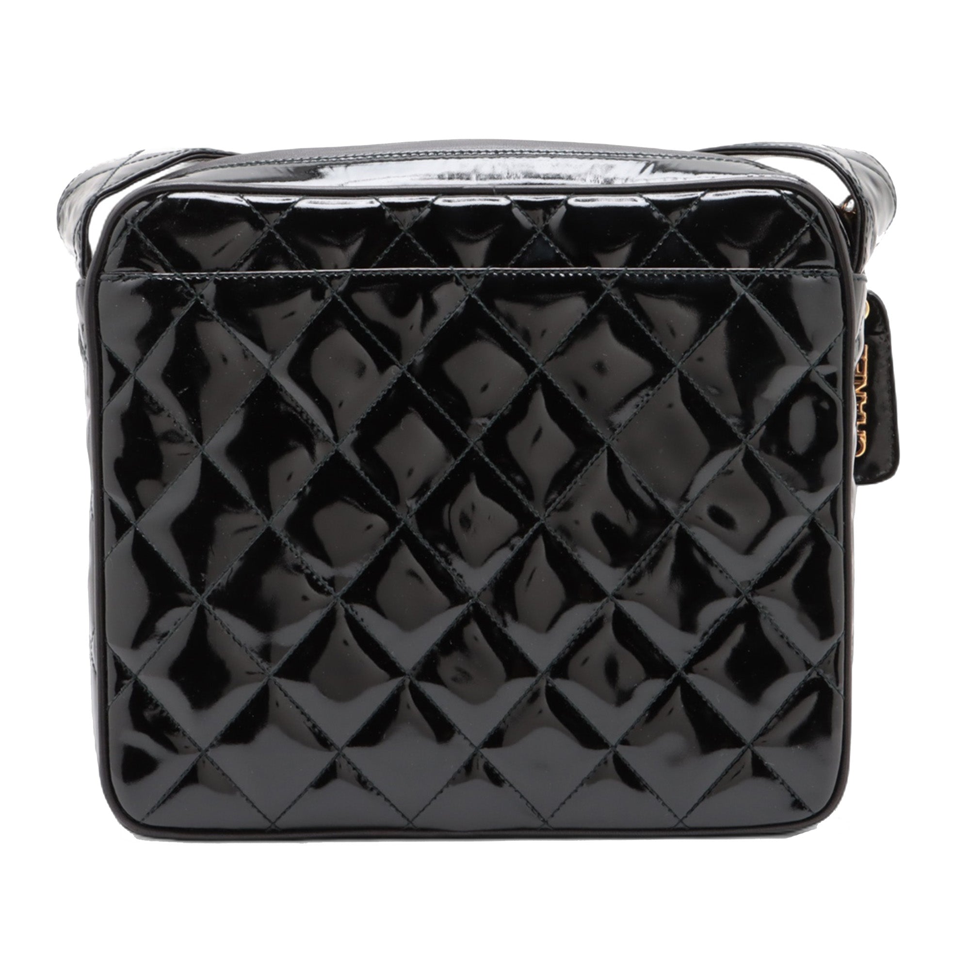 Chanel CC Quilted Patent Camera Bag - image 2