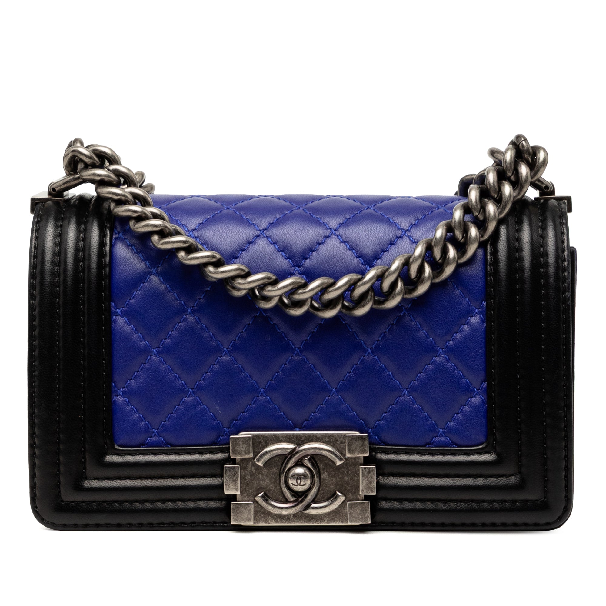 Chanel Small Bicolor Lambskin Boy Flap - image 1