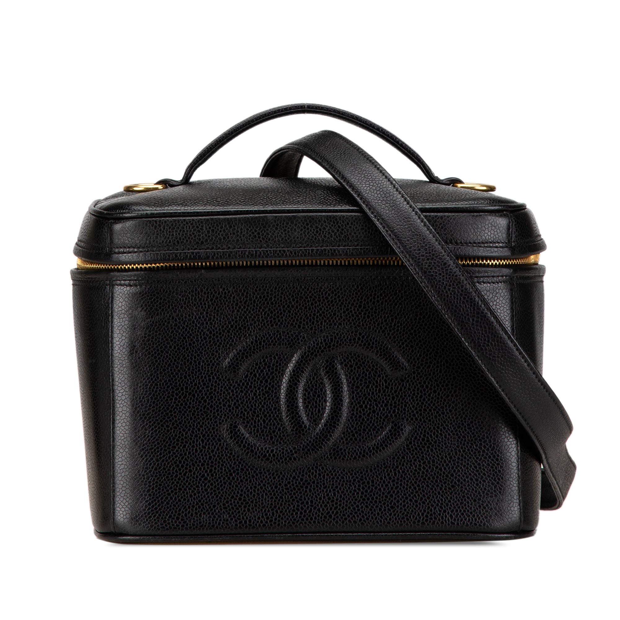 Chanel CC Caviar Vanity Train Case - image 1