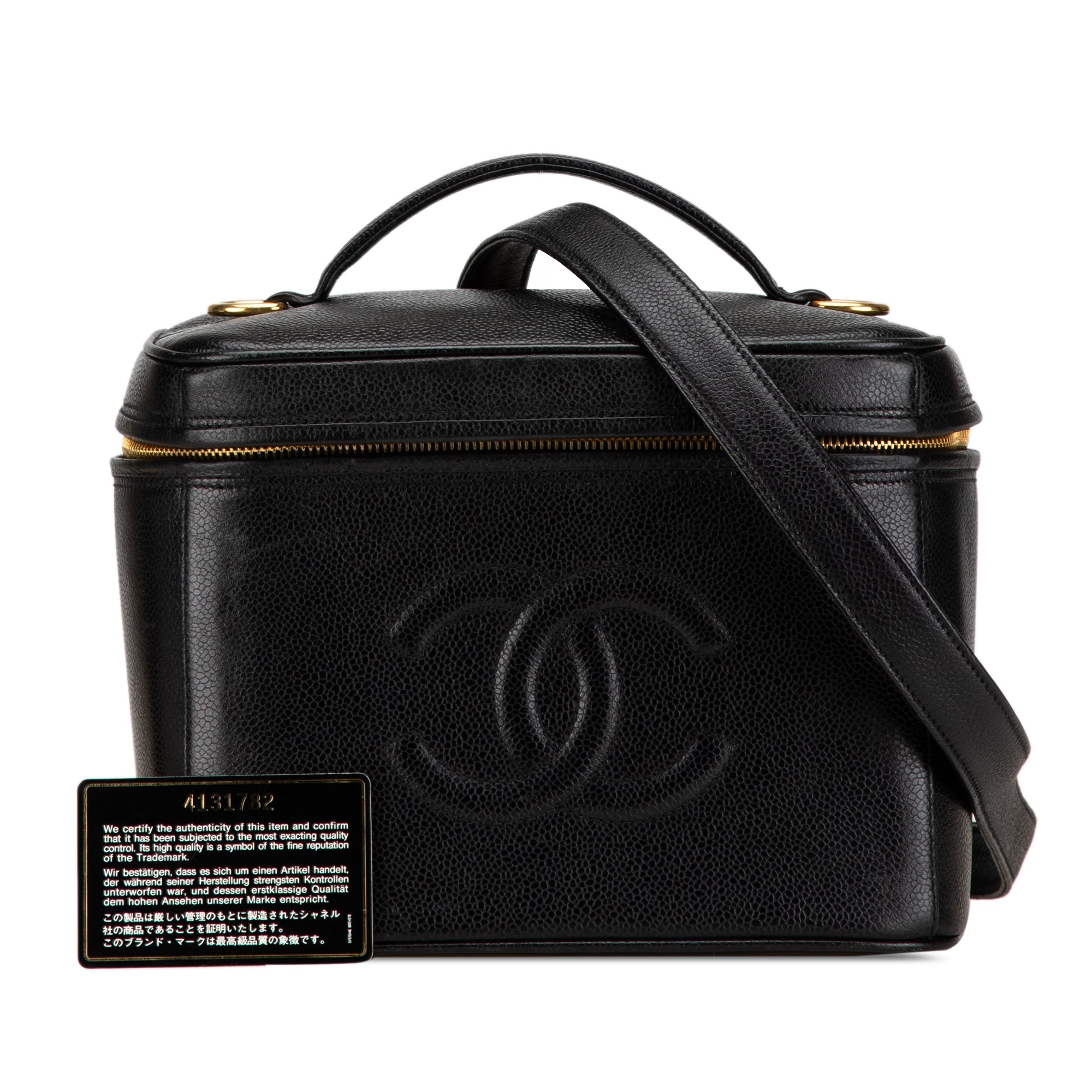 Chanel CC Caviar Vanity Train Case - image 8